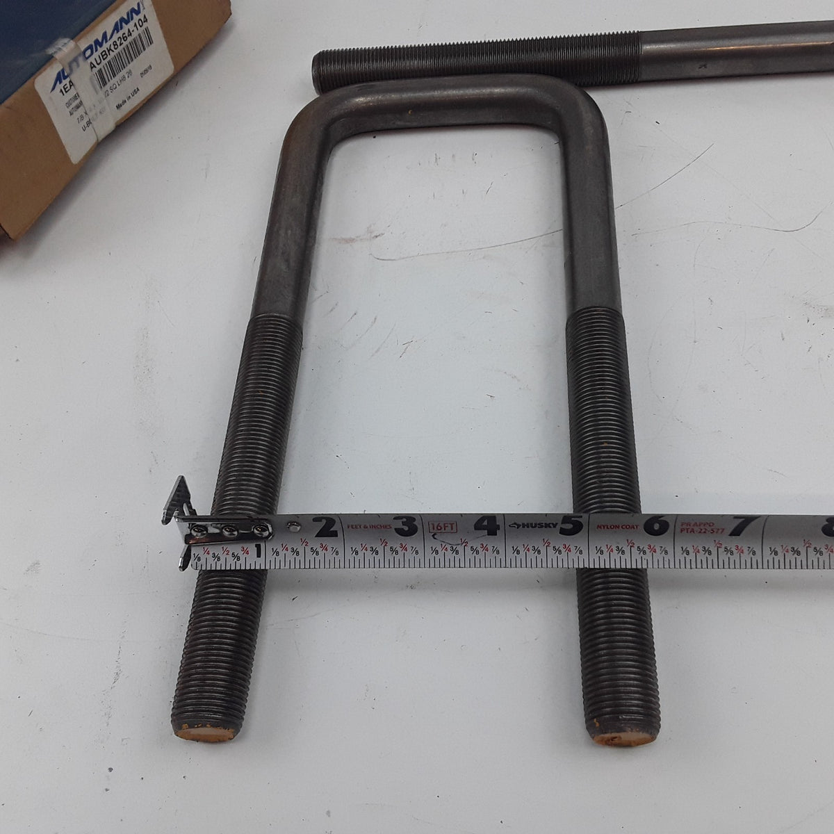 Automann AUBK8264-104 Leaf Spring Axle U-Bolt Kit 7/8-in X 4-in 10-1/2 SQ LH8 26
