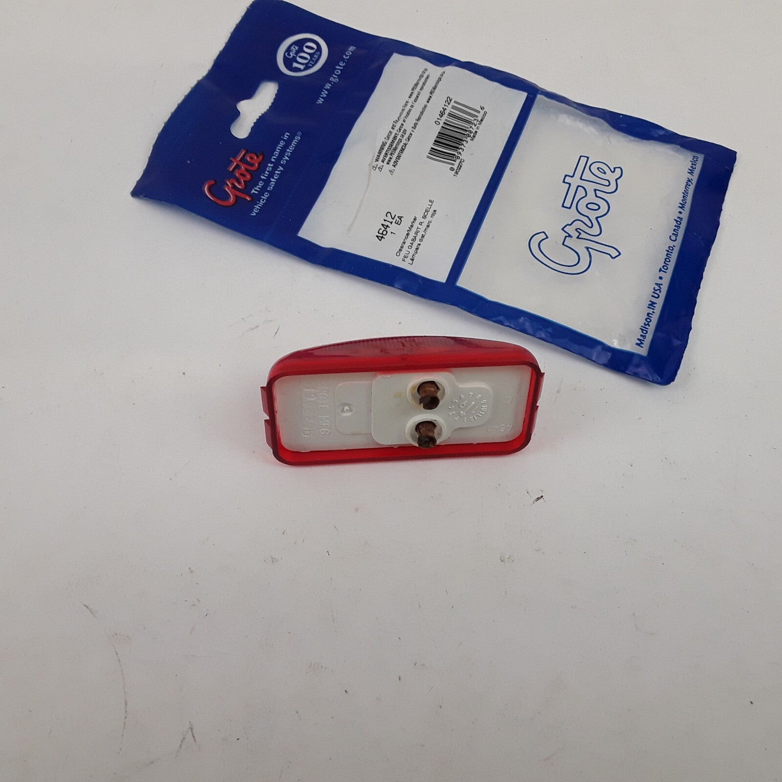 Grote 46412 Side Marker Light Assembly Sealed Single Bulb Rectangular 12V