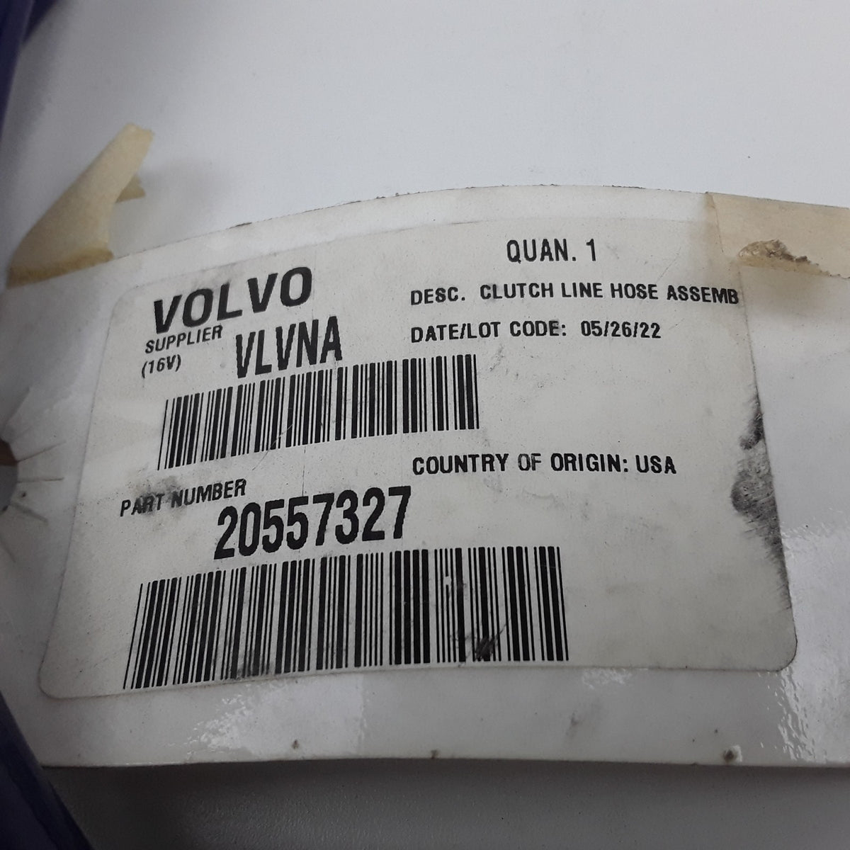 Genuine Volvo Hydraulic Clutch Slave Cylinder Hose 20557327 For VNL VNM Series