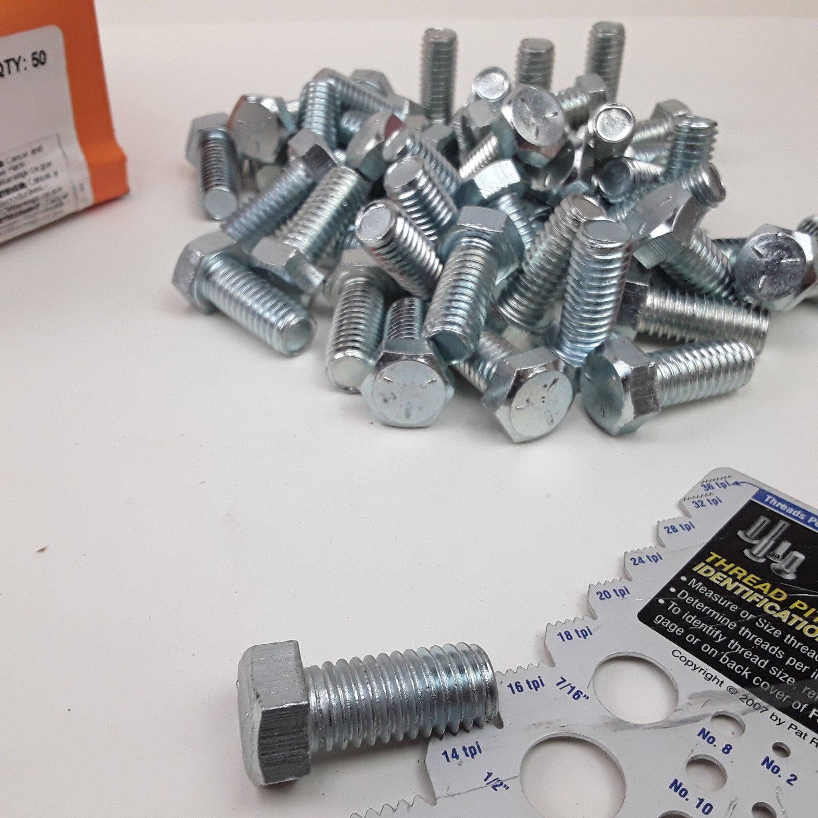 Multipurpose Car Truck Bolt Cap Screw-Hex Head-Grade 5- 7/16-14 x 1" Pack of 50