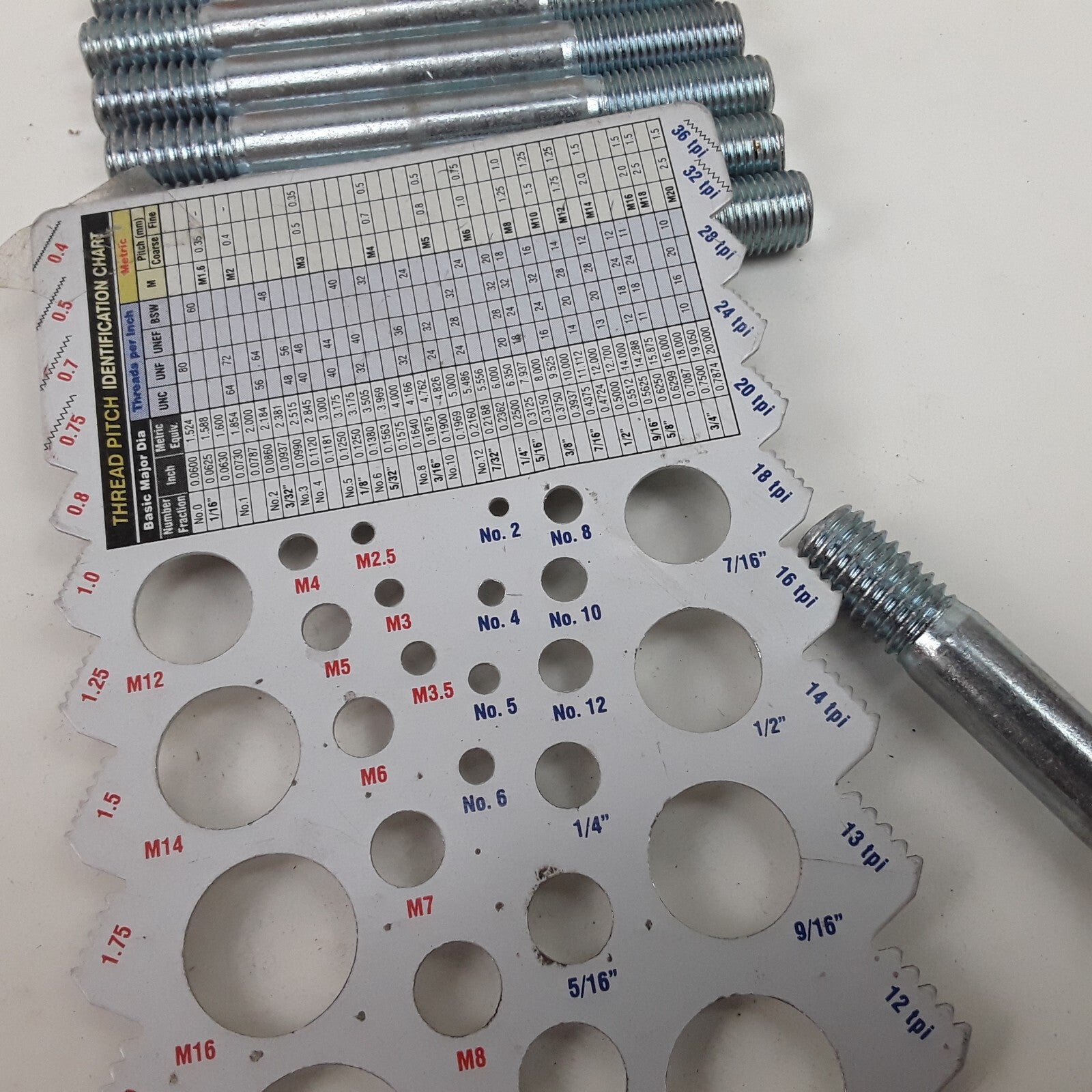 Car Truck Double Ended Stud - 3/8-16 x 5/8 In. and 3/8-24 x 7/8 In Pack of 10