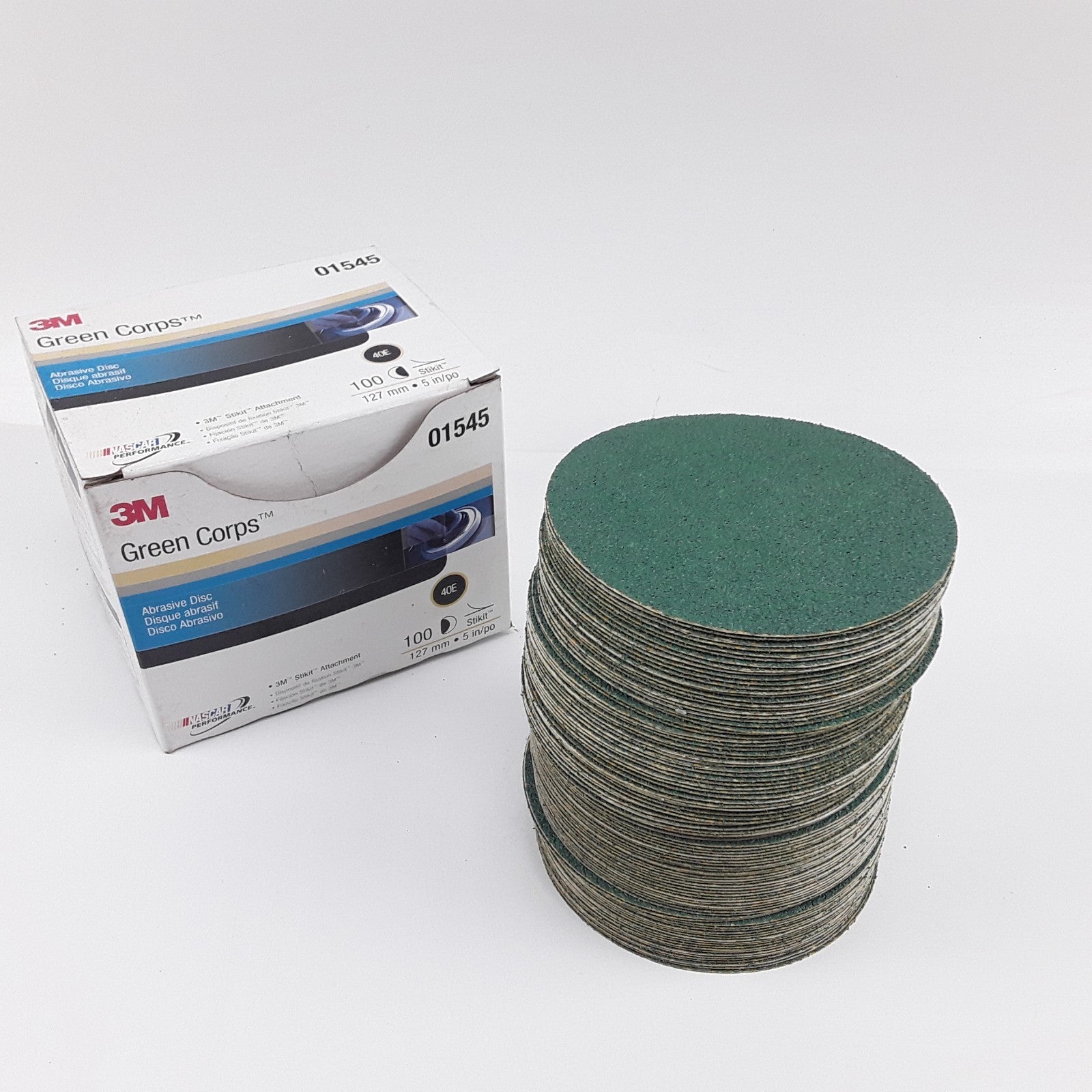 3M 01545 Green Corps Stikit Pro Abrasive Disc Heavy Duty Sz 127mm 5in Box of 100