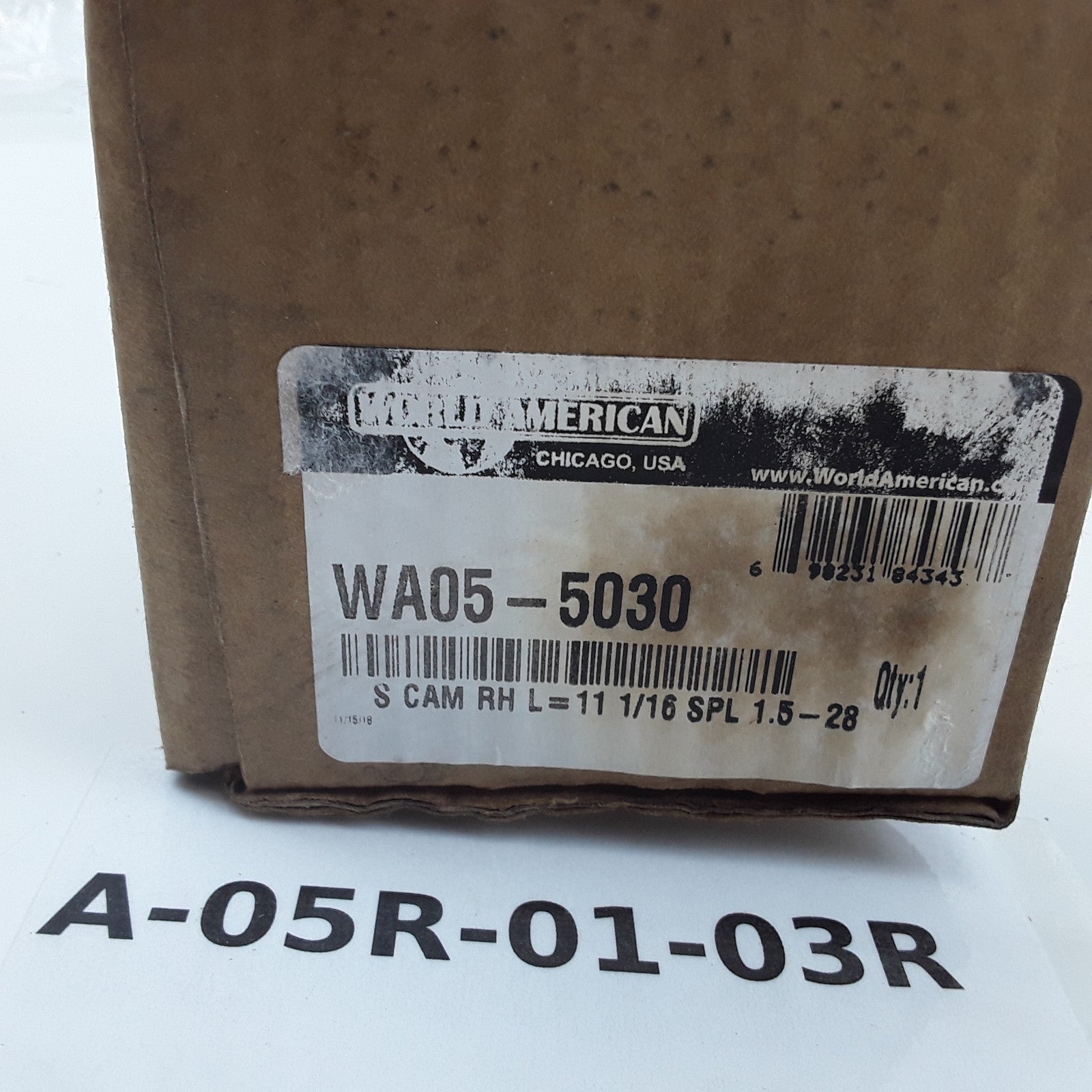 World American WA05-5030 Right Air Brake Camshaft 11-1/16" Length For Trailer