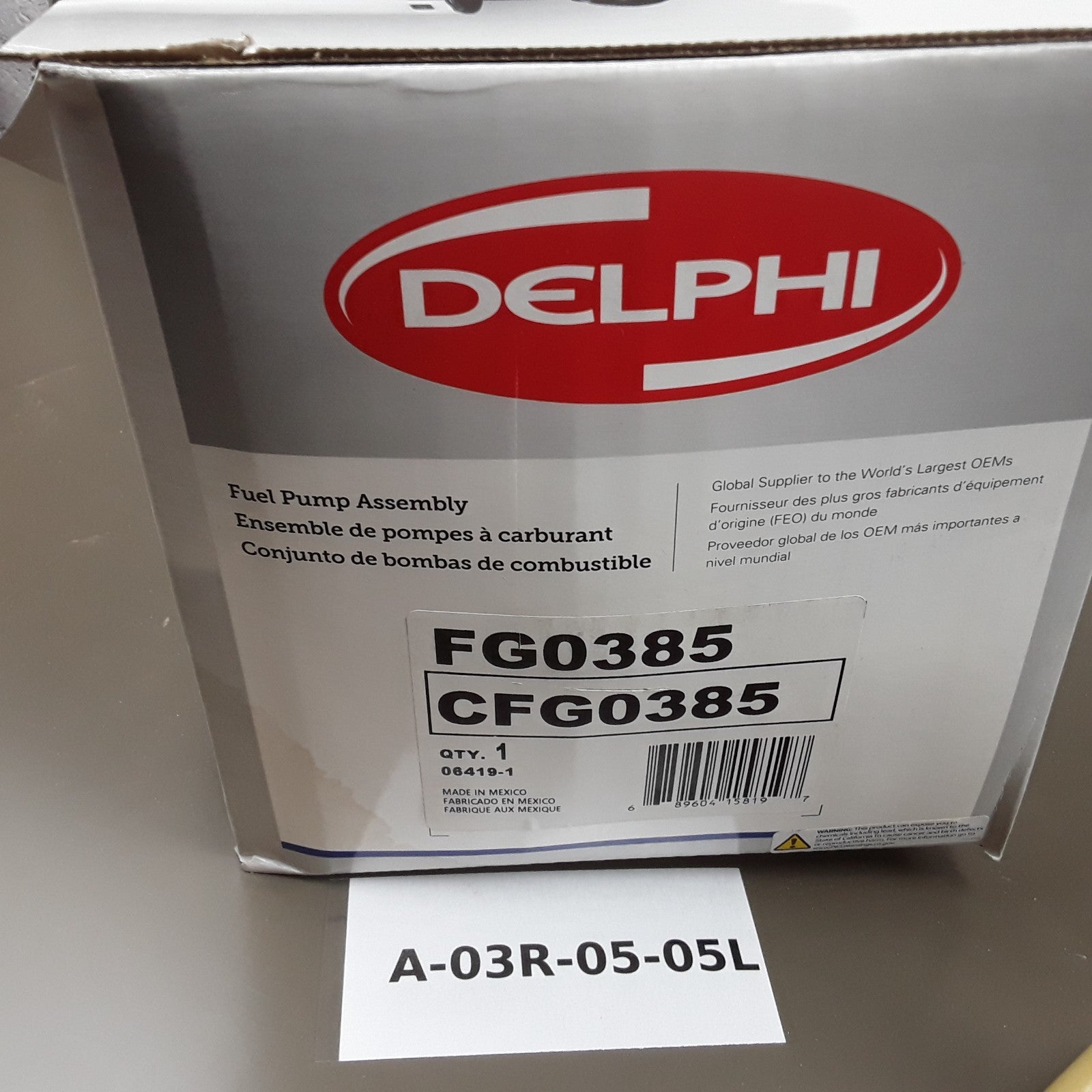 Delphi FG0385 Fuel Pump Module Fits Pontiac Aztek Buick Rendezvous (2004-2005)