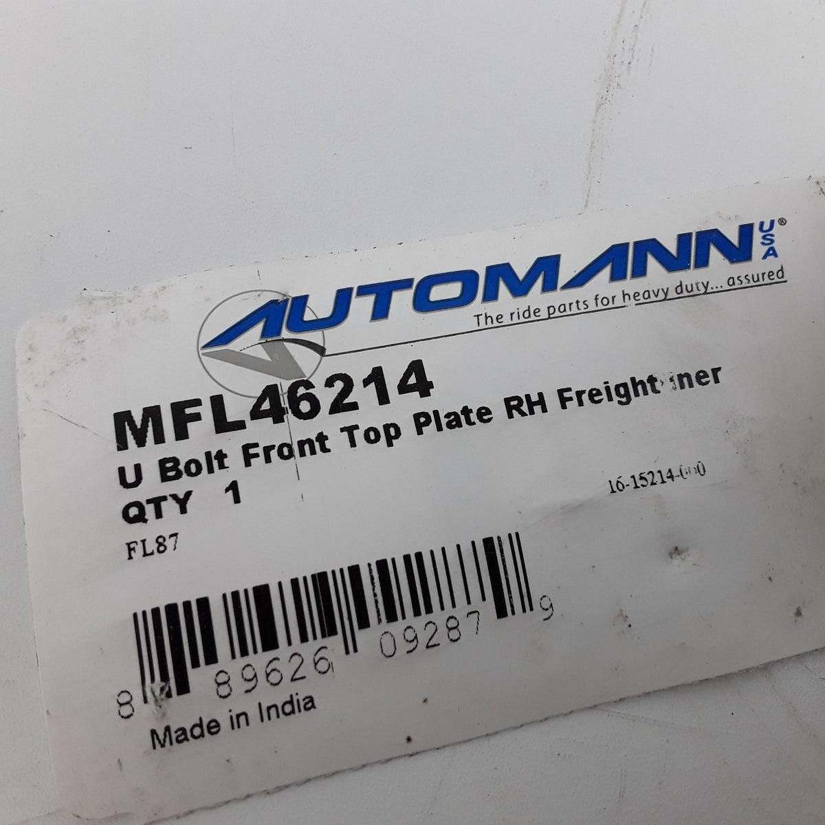 Automann MFL46214 Front Right U-Bolt Top Plate For Freightliner Trucks & Trailer