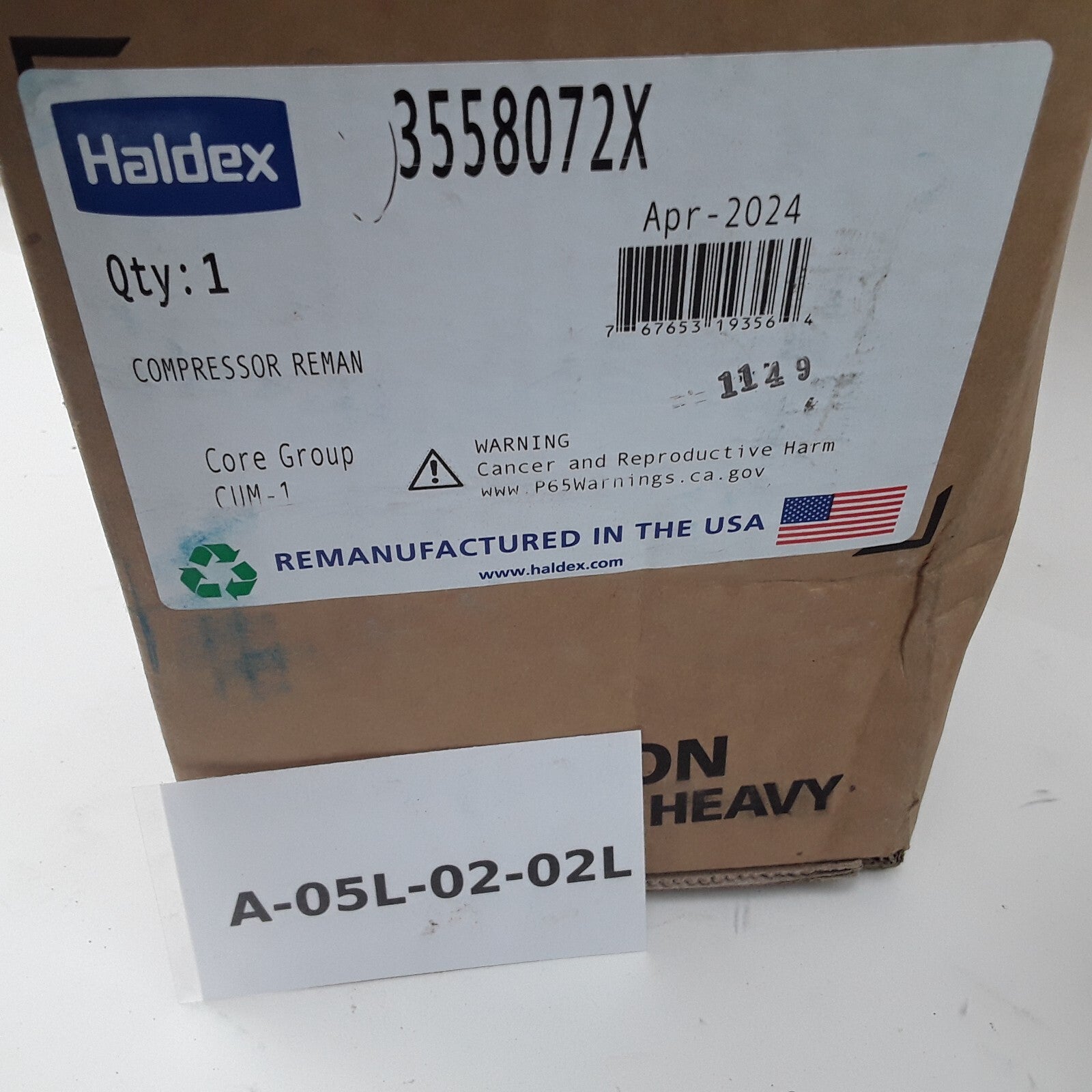 Haldex 3558072X Economy Reman Air Brake Compressor Heavy Duty High Performance