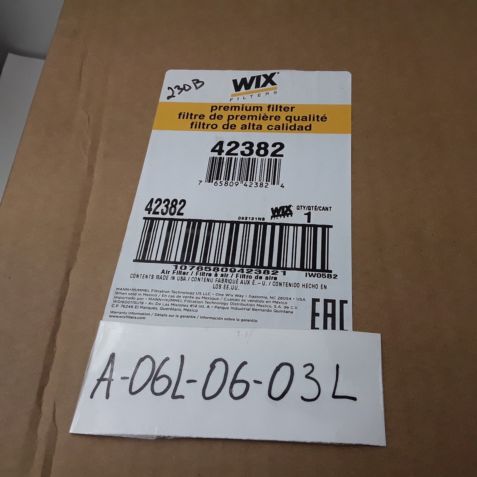 Wix 42382 Heavy Duty Engine Air Filter Element for Trucks & Industrial Equipment