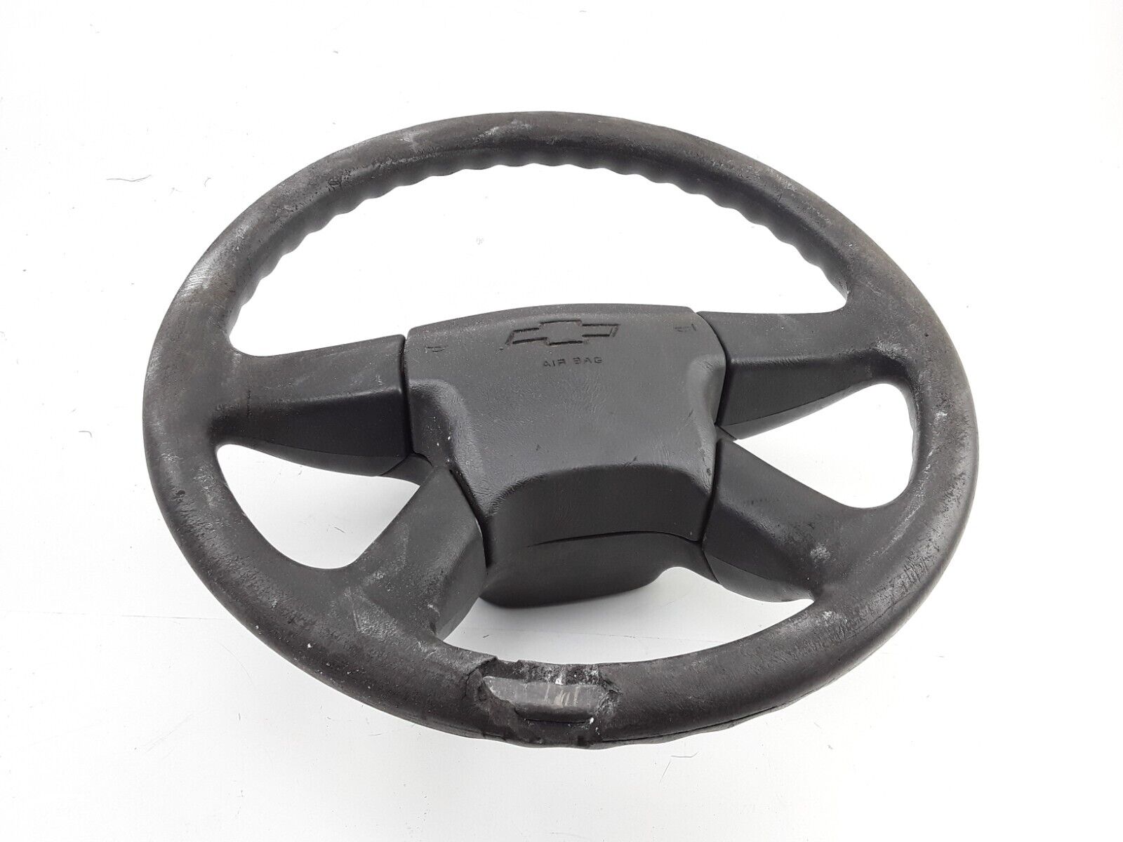 Car Truck Black Leather Steering Wheel Skin Cover 3-5/8" Grip, 14.5-15.5" D - HotCarParts