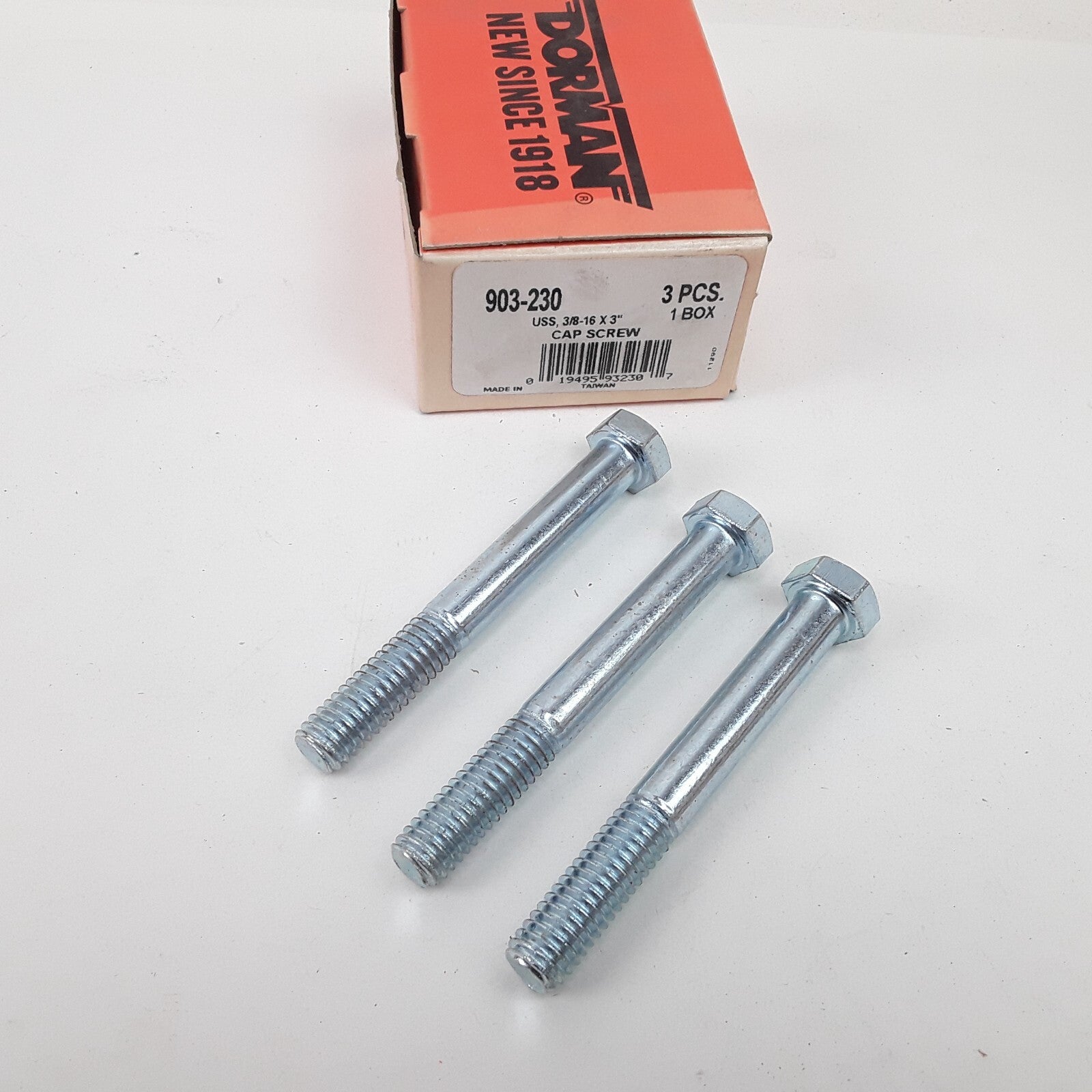 3 pc Multi-Purpose Car Truck Autograde Cap Screw-Hex Head-Grade 5- 3/8-16 x 3 In