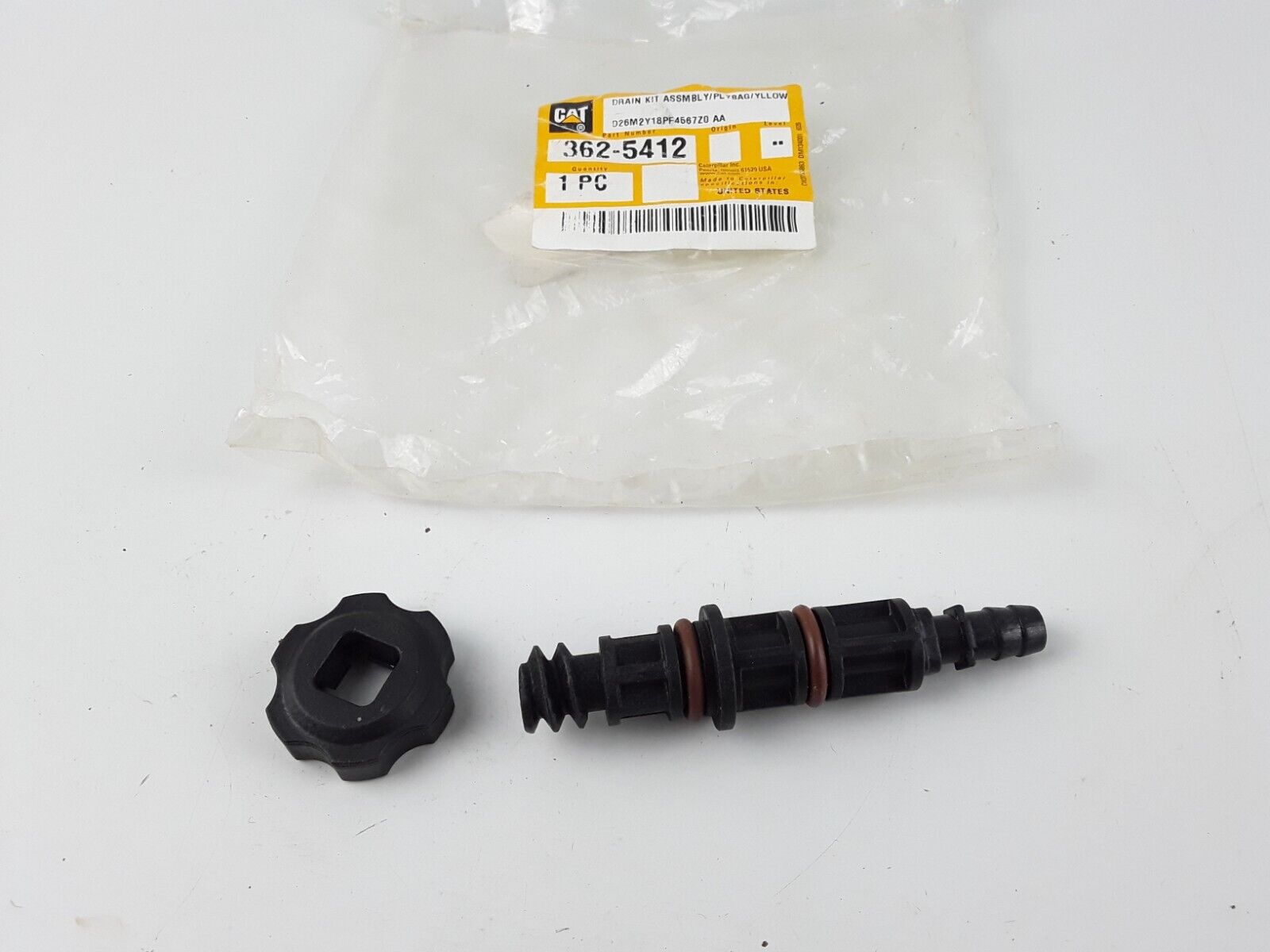 Genuine CAT Caterpillar 362-5412 NOS Fuel Filter Drain Kit - HotCarParts