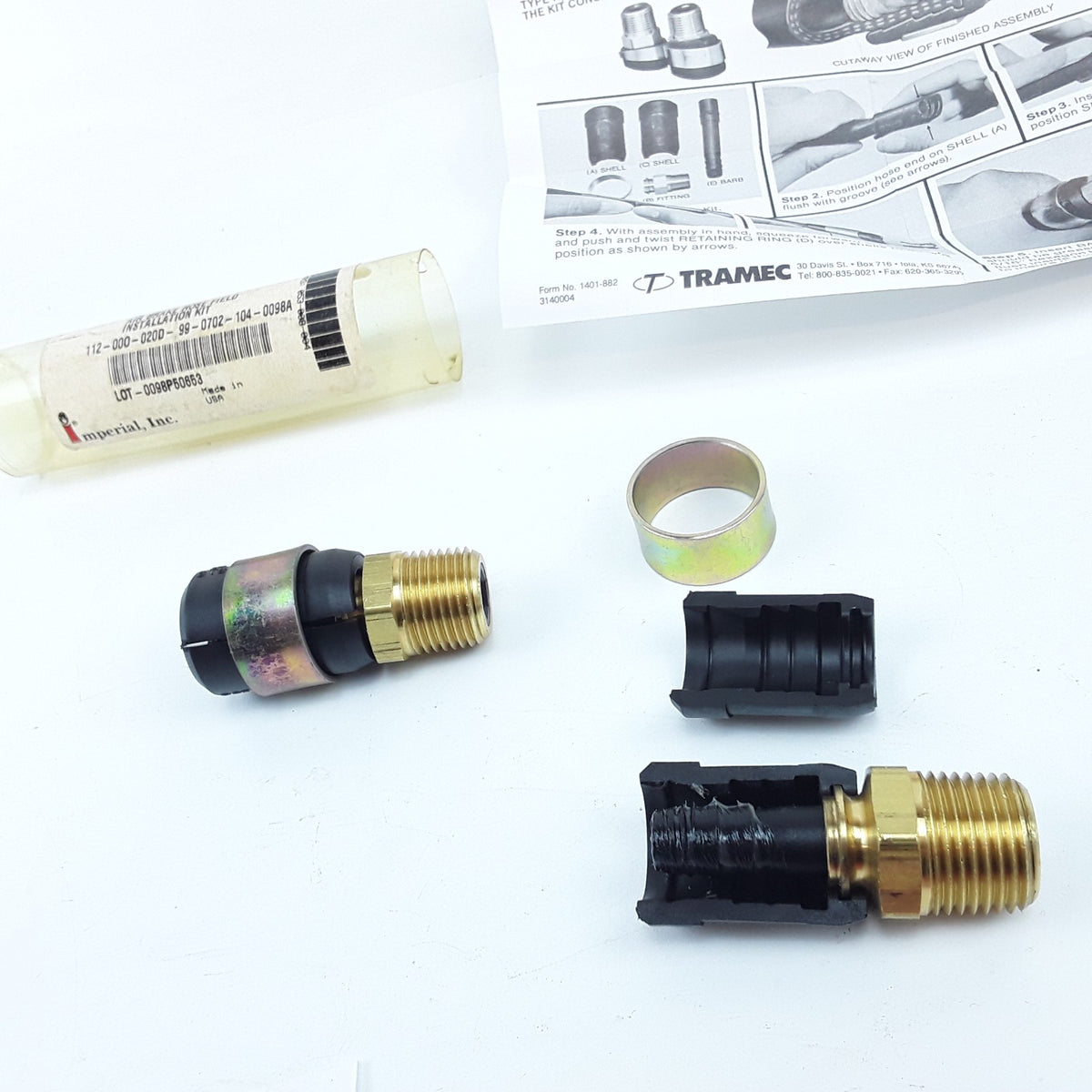 Air Brake Hose Field Installation Kit 2 1/2 NPTF Swivel End 31403 For 3/8" Hose