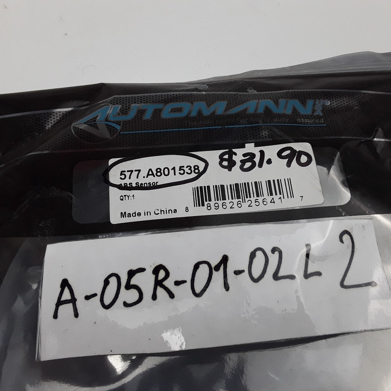 Automann 577.A801538 ABS Wheel Speed Sensor Assembly Fits Heavy Duty Trucks