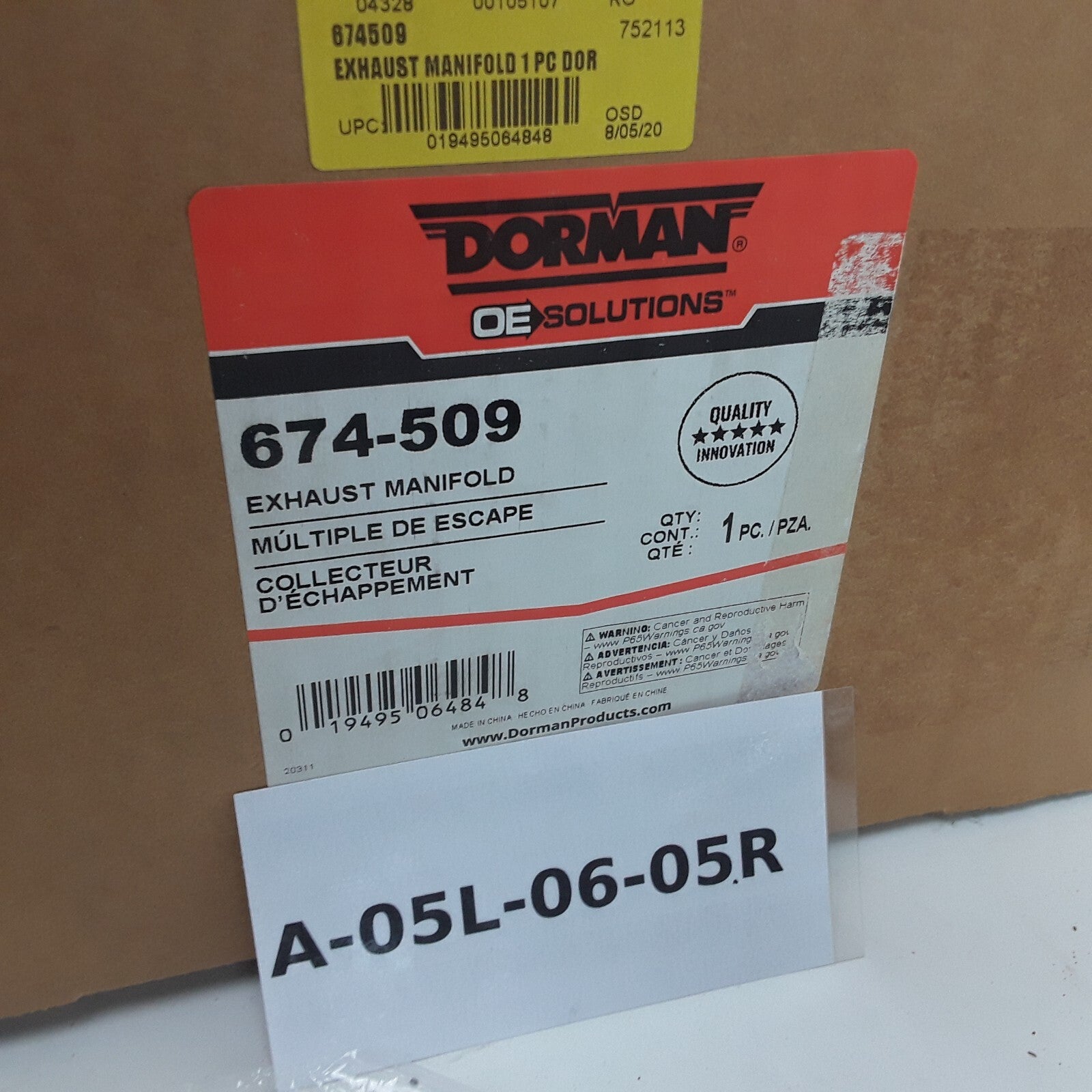 Dorman Exhaust Manifold Fits Isuzu Oasis Acura CL Honda Accord Odyssey 1994-1999