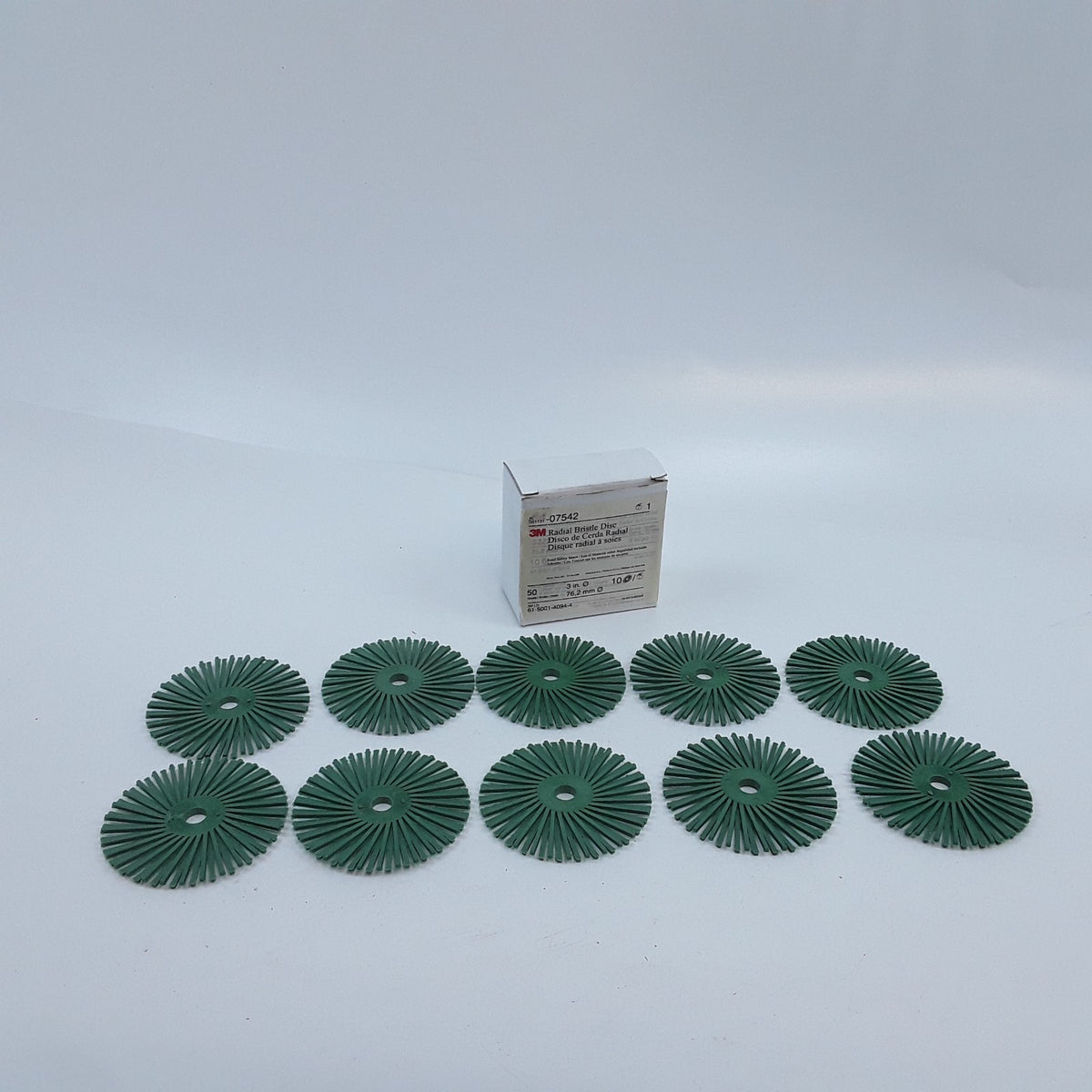 3M 07542 Discs Radial Bristle 50 Grade Size 3 in 76.2mm Box of 10