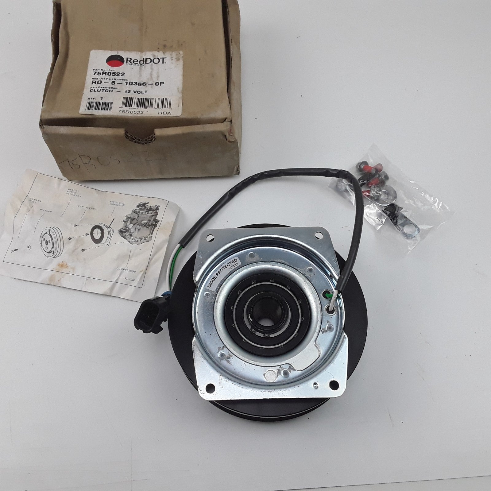 Red Dot 75R0522 Clutch Assembly w/ Coil Fits Ford F-550 Super Duty (1999-2017)