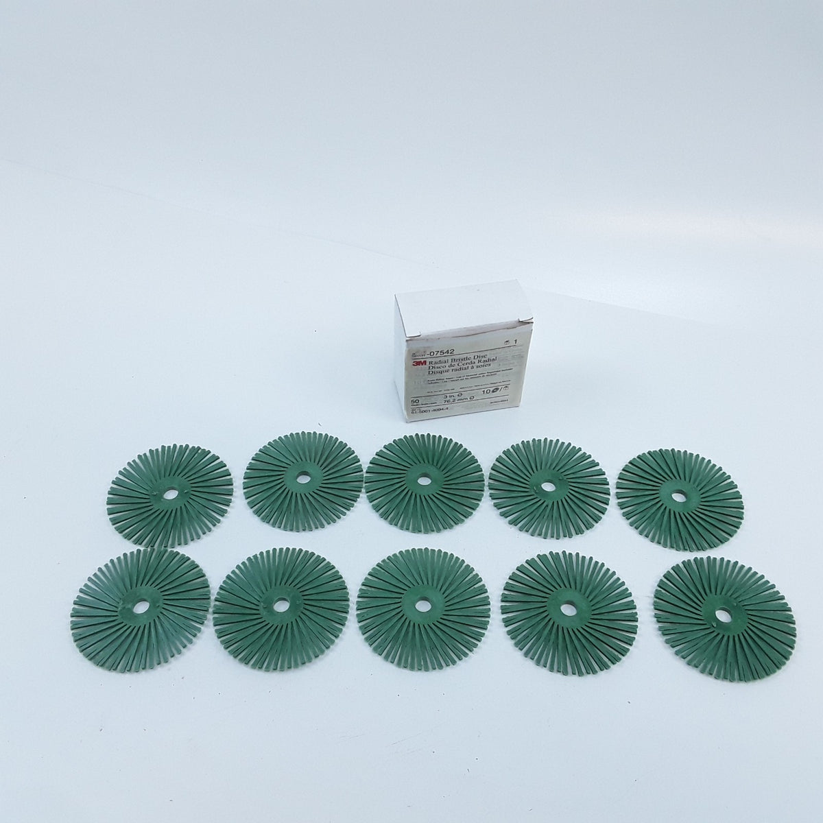 3M 07542 Discs Radial Bristle 50 Grade Size 3 in 76.2mm Box of 10