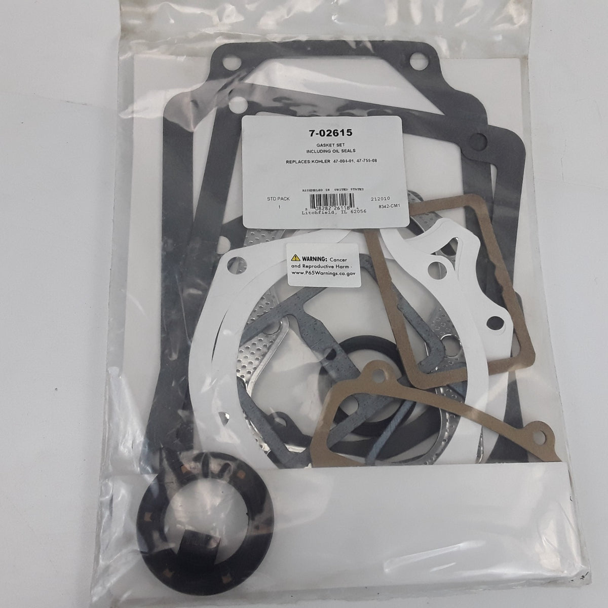 Prime Line 7-02615 Engine Gasket & Seal Set Replaces Kohler 47-755-08, 47-004-01