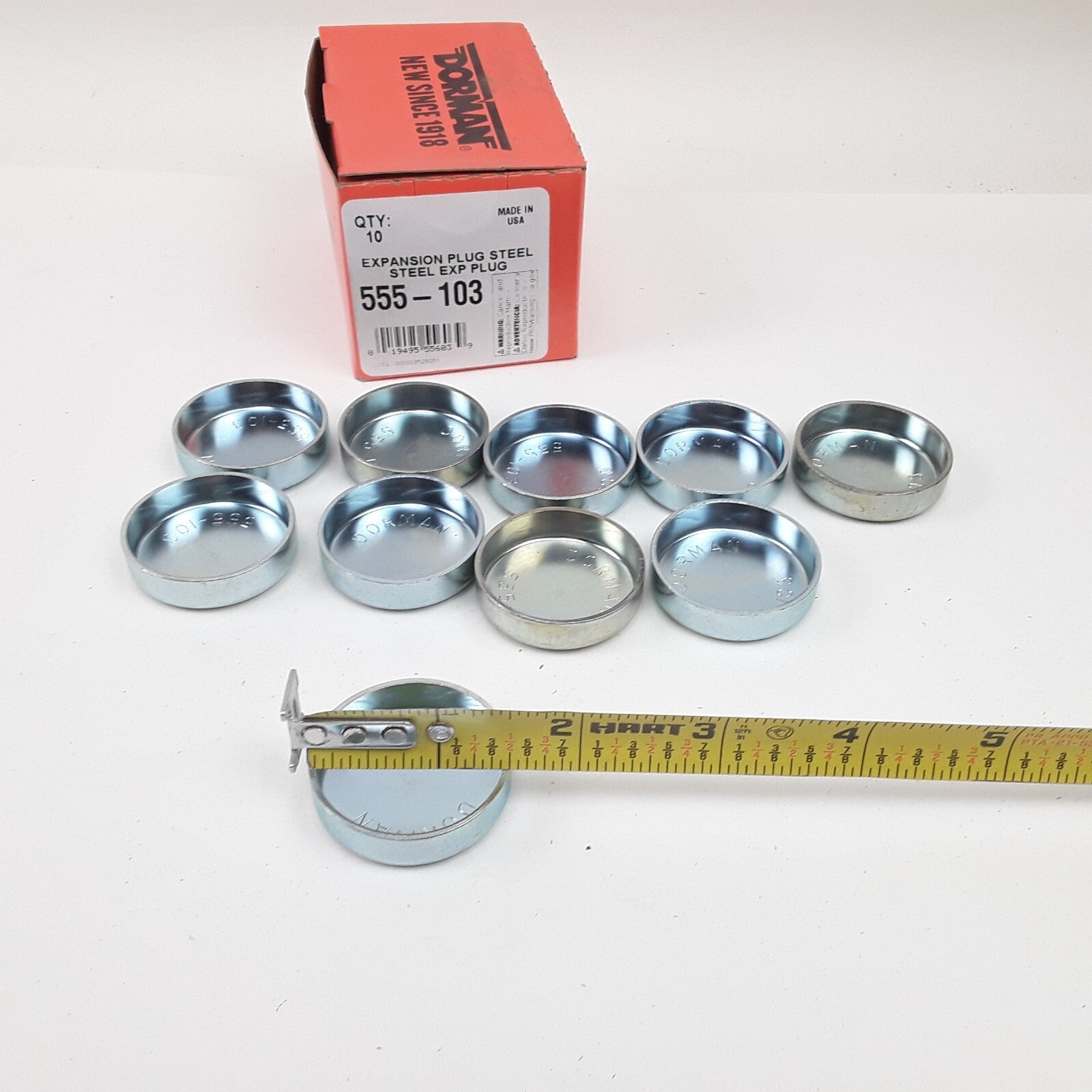 10 Engine Core Steel Cup Expansion Plug 36.5mm Height 0.410 Fits Dodge Audi AMC