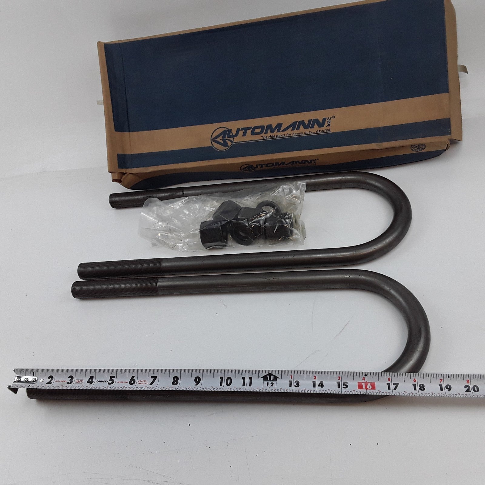Leaf Spring Axle U-Bolt Kit 1.00" Dia. x 5.00" Width x 18.00" Length Round Bend