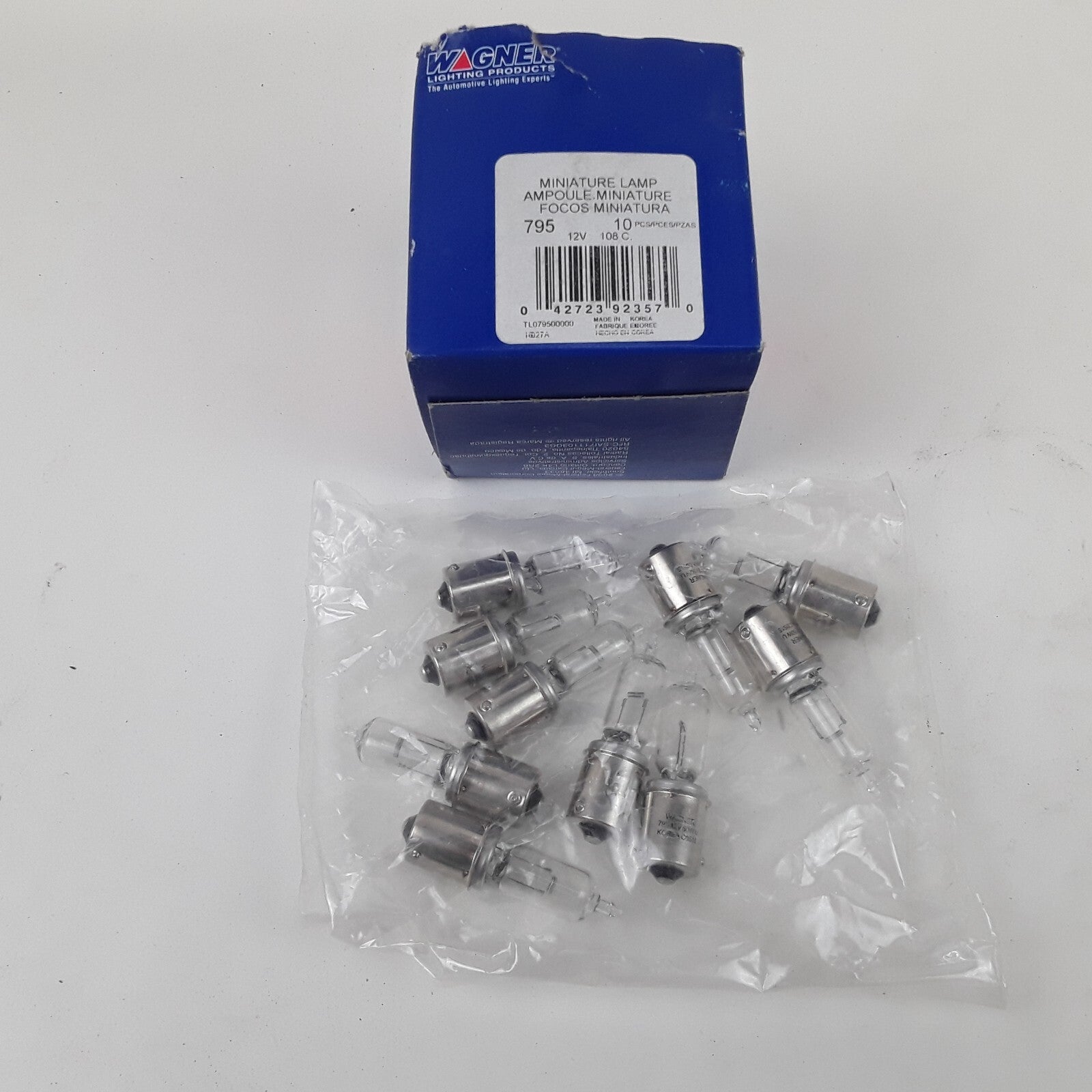 NEW Wagner 795 Standard Multi-Purpose Light Bulb Box of 10 Brightness 108.000 CP
