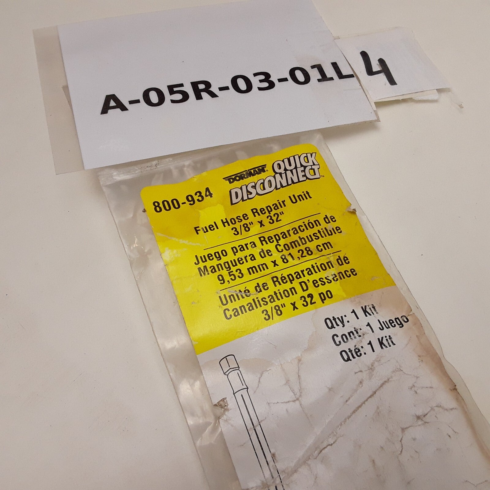 Dorman 800-934 Fuel Hose Repair Unit 3/8in X 32in Flex Rubber W/16mm Fit