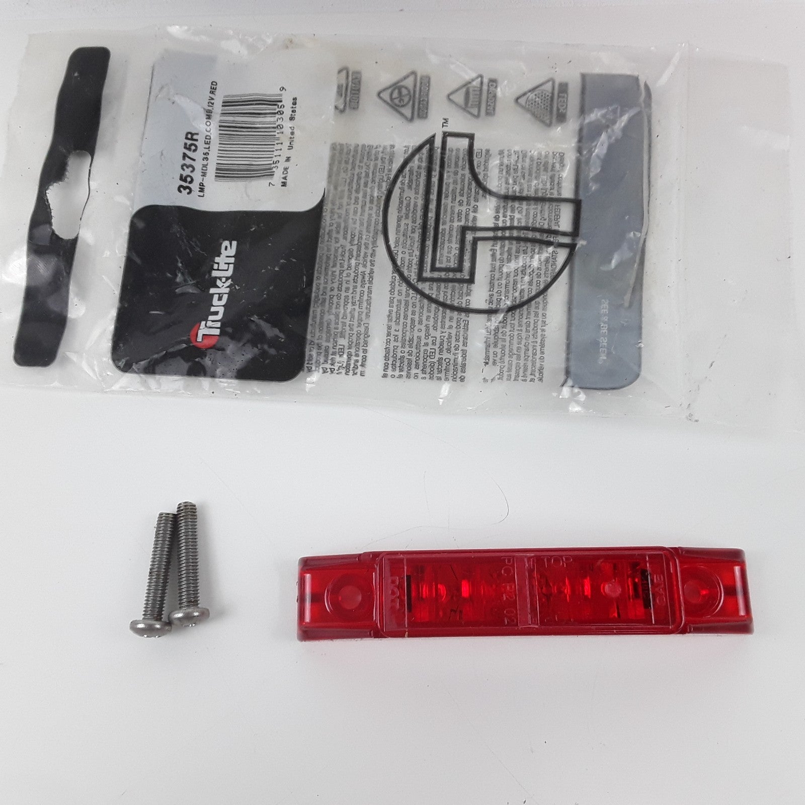 Truck-Lite 35375R 35 Series Marker LED Light Fits N Forget M/C Lamp Connection