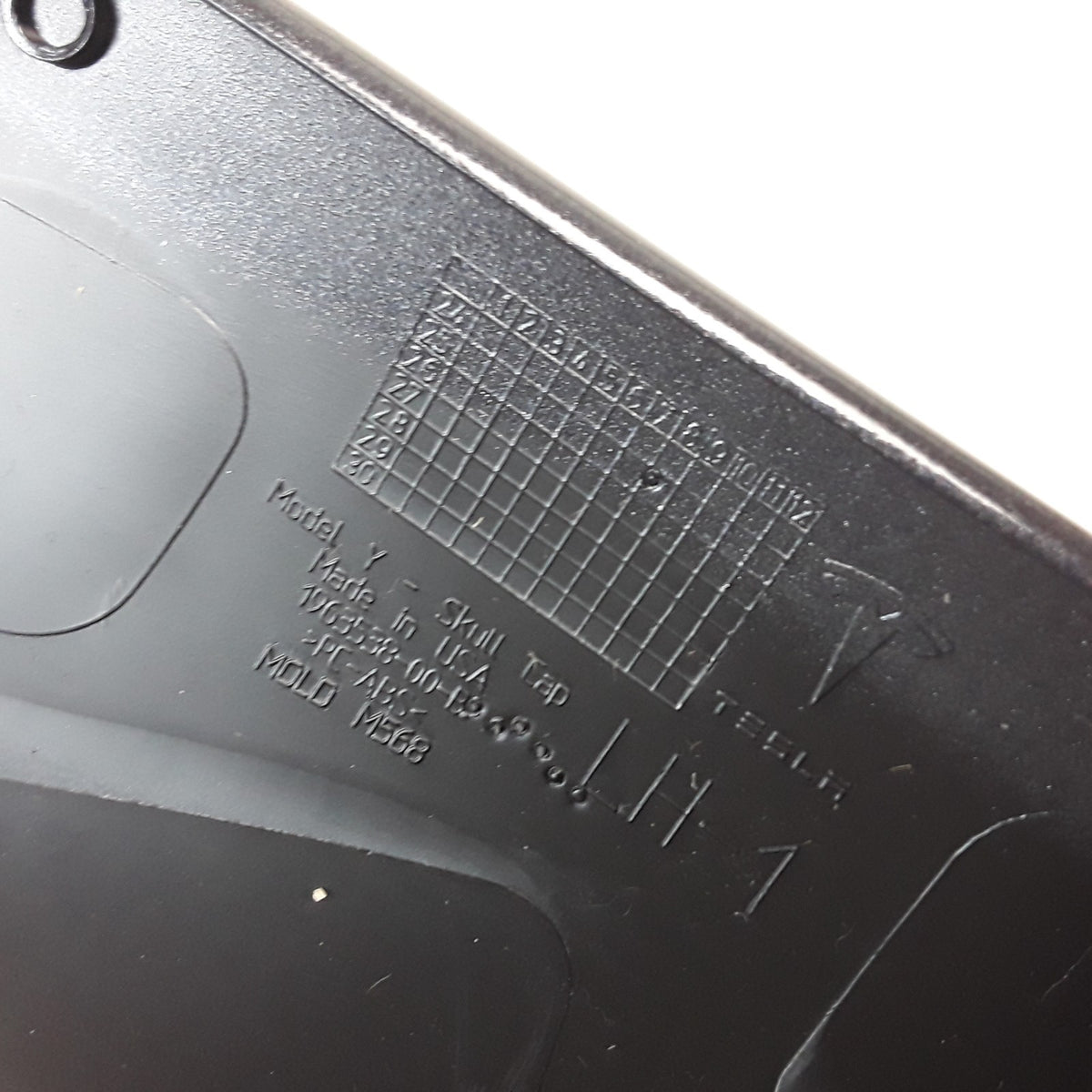 Stealth Gray Mirror Skull Cap LH For 2025-2026 Tesla Model Y OEM 1963538-68-B