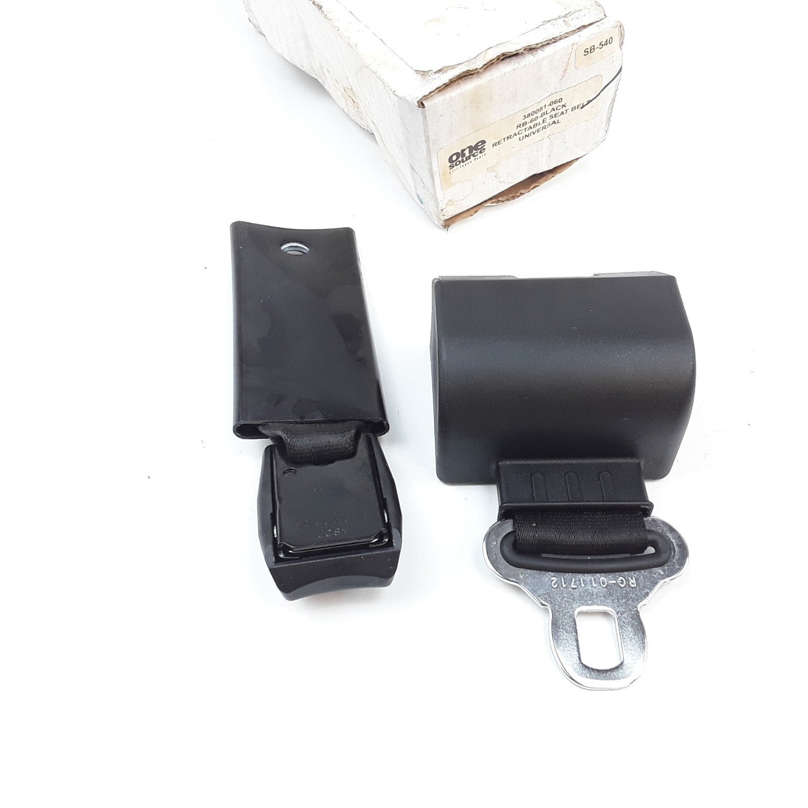 One Source 380081-060 Forklift Retractable Seat Belt 60-Inch Black For Universal