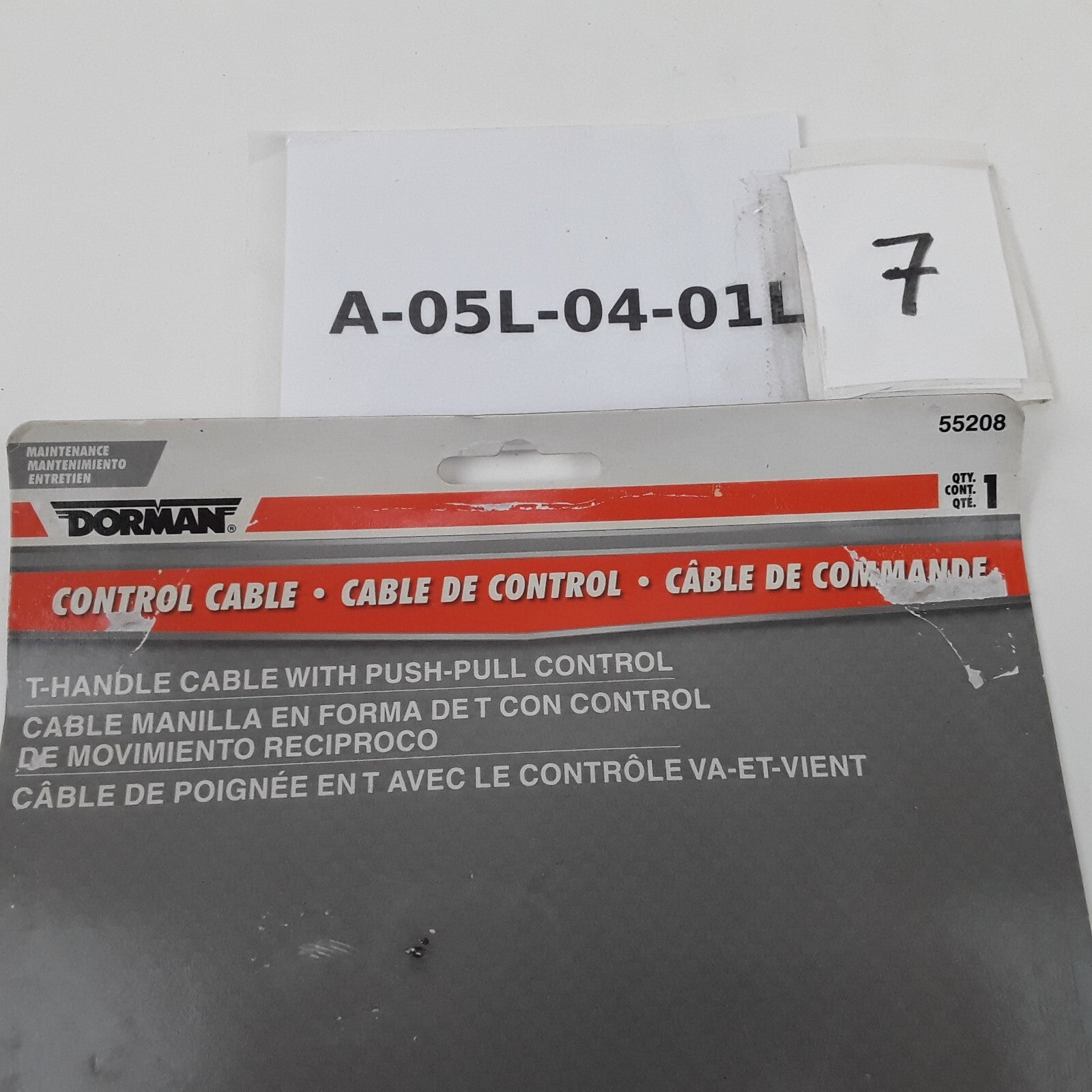 Dorman 55208 Chrome Car Truck T-Handel Push-Pull Control Cables 7 Feet. Length