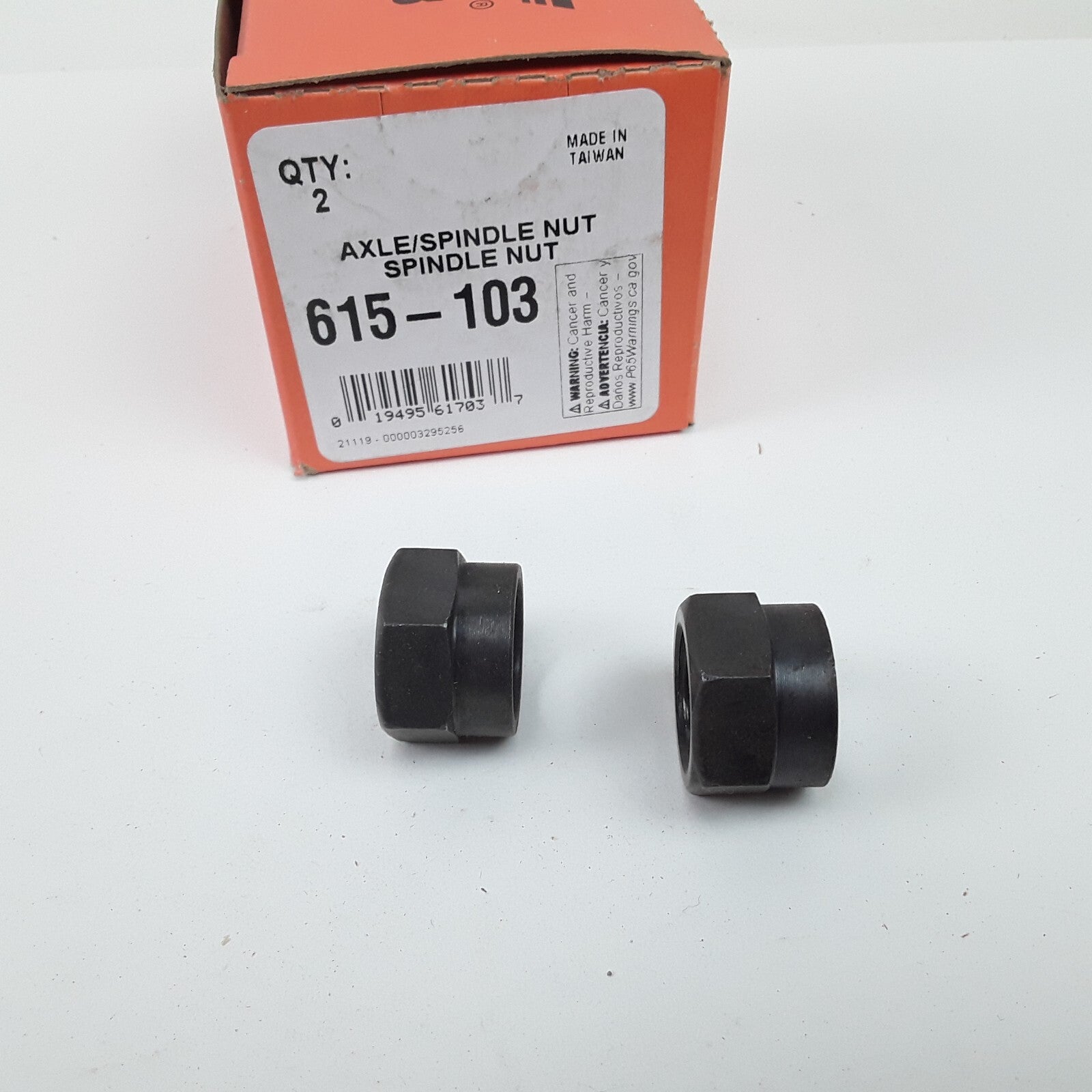 Set of 2 Staked Spindle Nut M16-1.5 Hex Size 21mm Fits Ford Mazda Mercury Suzuki