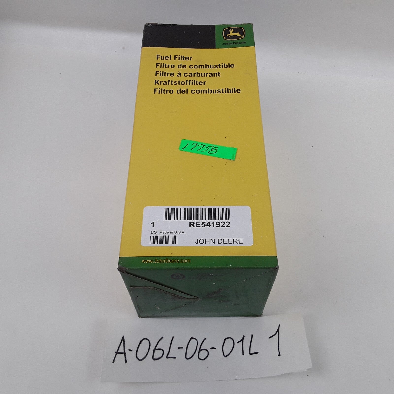 John Deere RE541922 Heavy Duty Spin-On Hydraulic Engine Fuel Filter Separator
