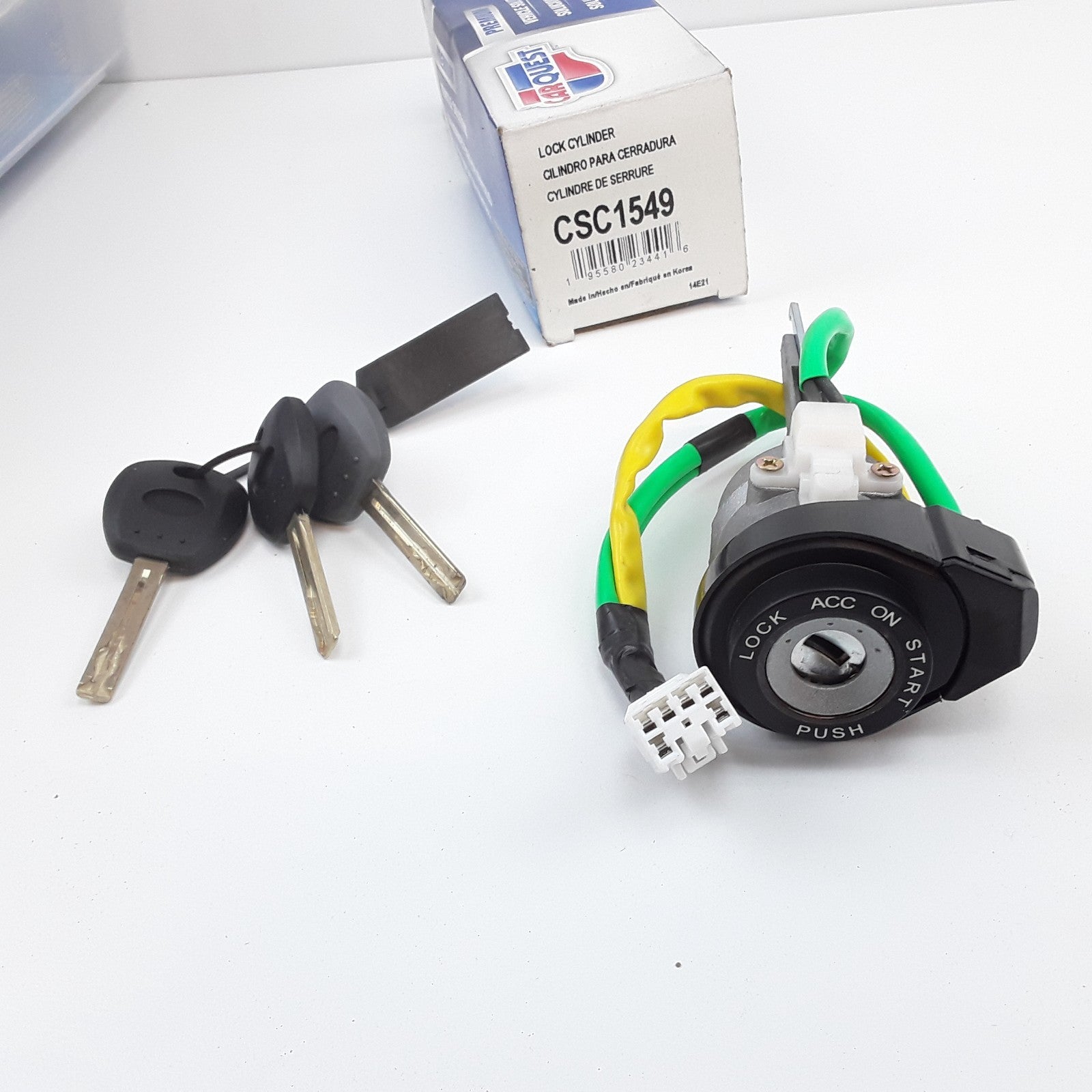 Ignition Lock Cylinder Assembly with 3 keys Fits Hyundai Azera (2006 2007 2008)
