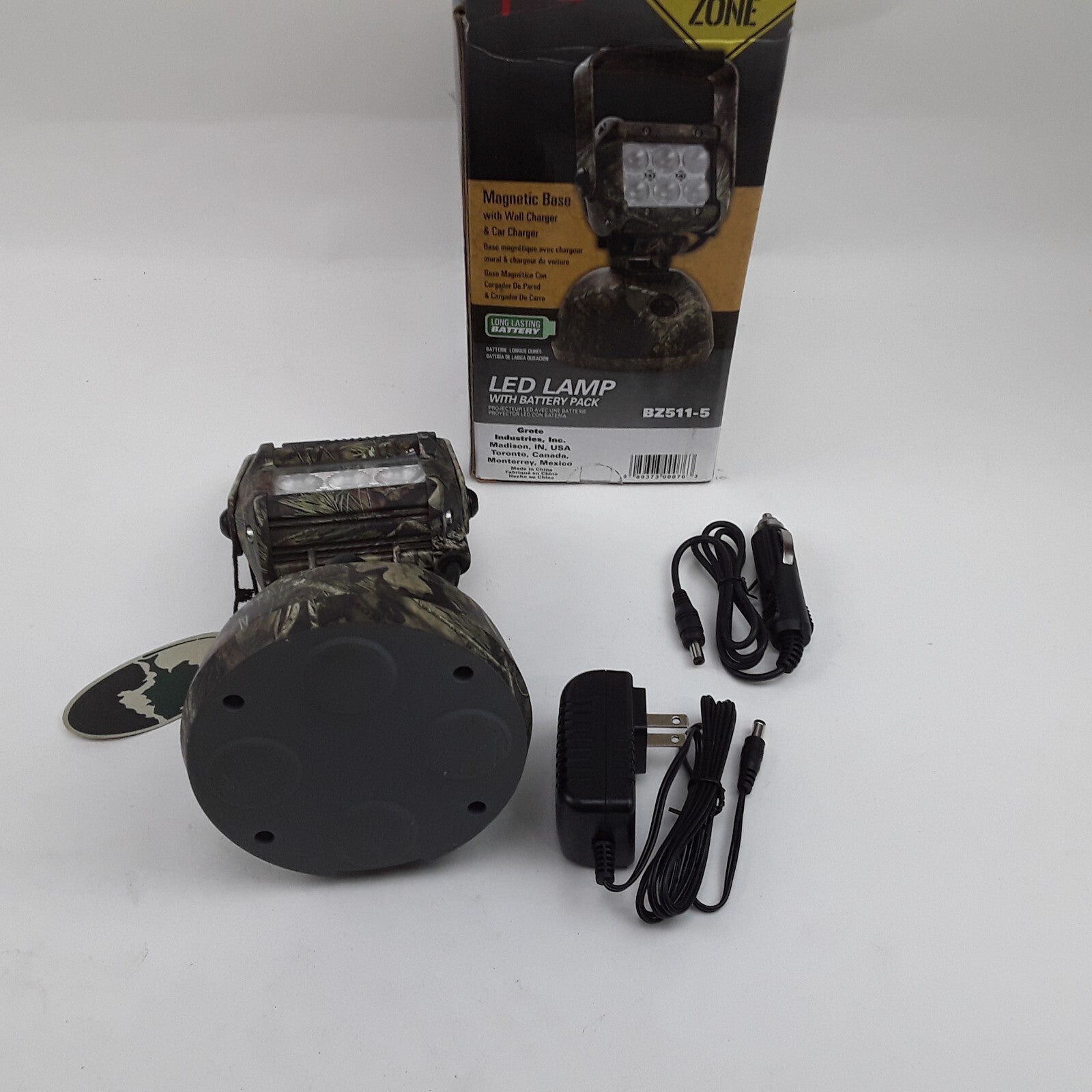 Grote BZ511-5 LED Lamp With Battery Pack for Hand Held Work Light Magnetic Base