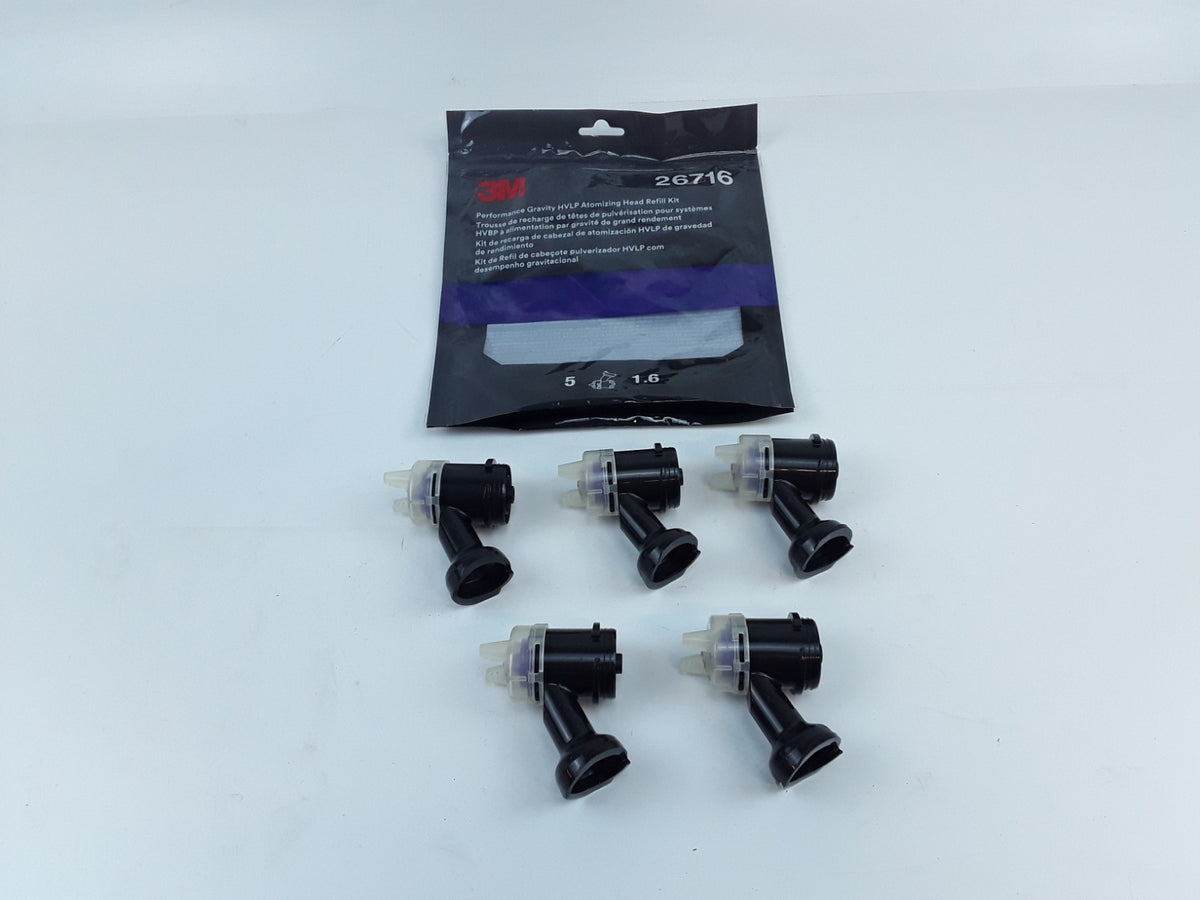 3M 26716 Purple 1.6 mm Gravity HVLP Atomizing Head Refill Pack (5 ct)