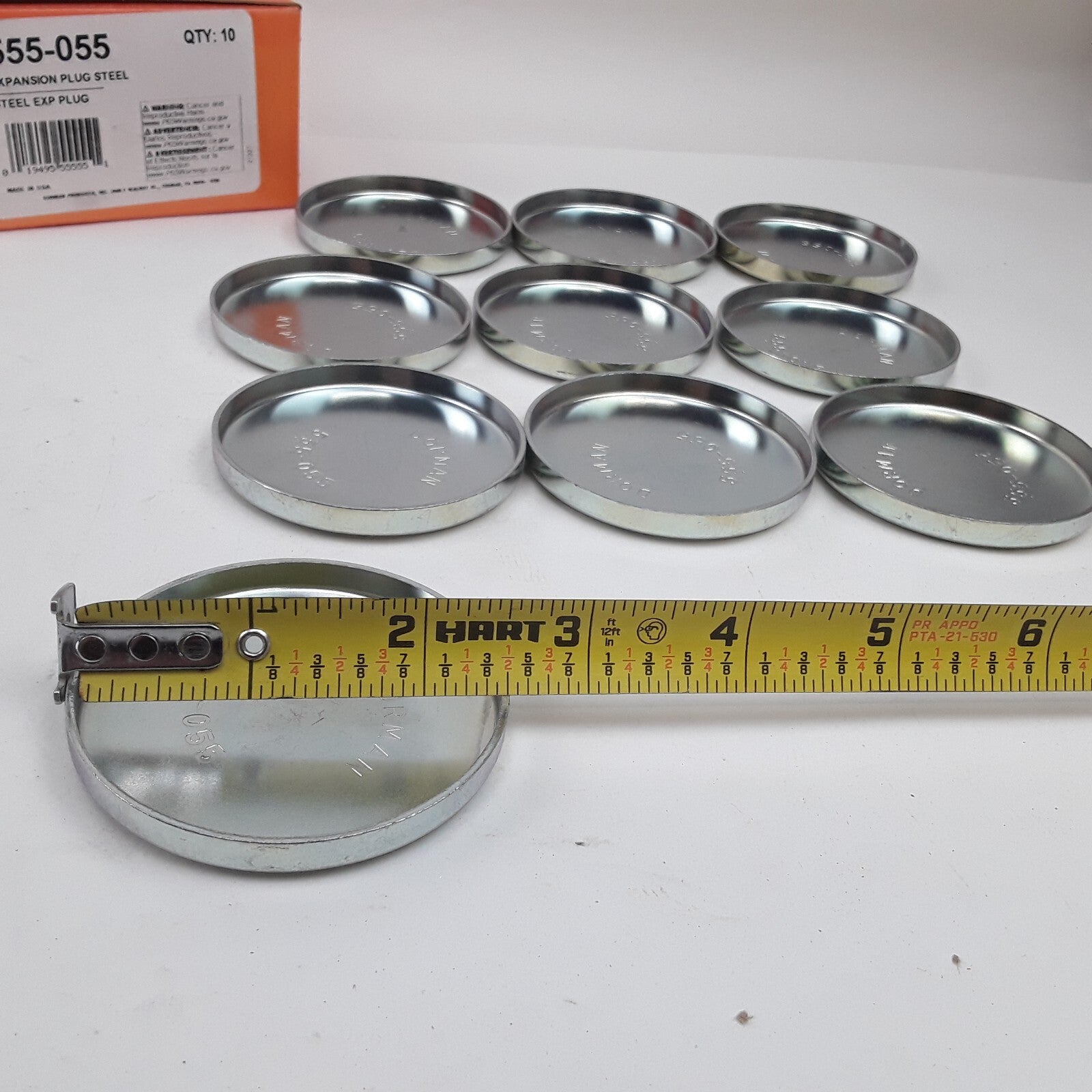 10 Engine Camshaft Steel Cup Expansion Plug 2-1/2" 0.28 For Mercury Ford Lincoln