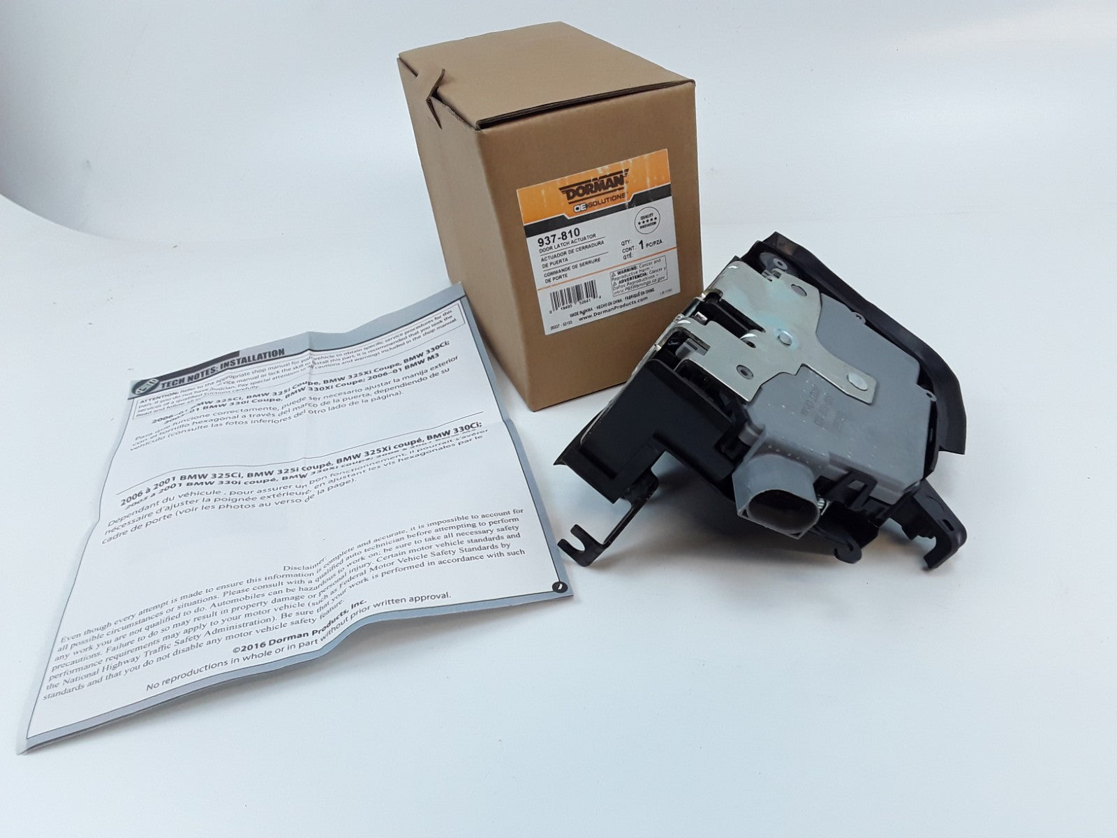 Front Left Door Lock Actuator Fits BMW M3 330Ci 325Ci (2001 2002 2003 2004-2006)