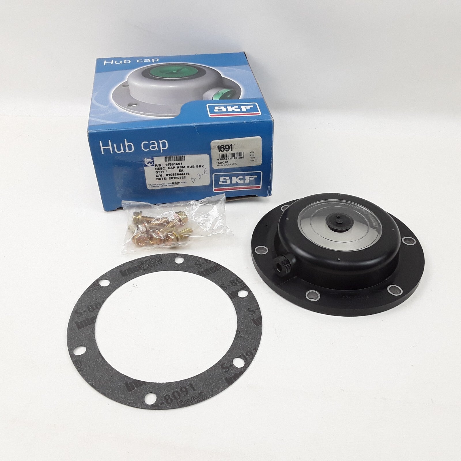 SKF 1691 - Oil Fill Hubcap 6.25" Outer Diameter For Heavy Duty Car Truck