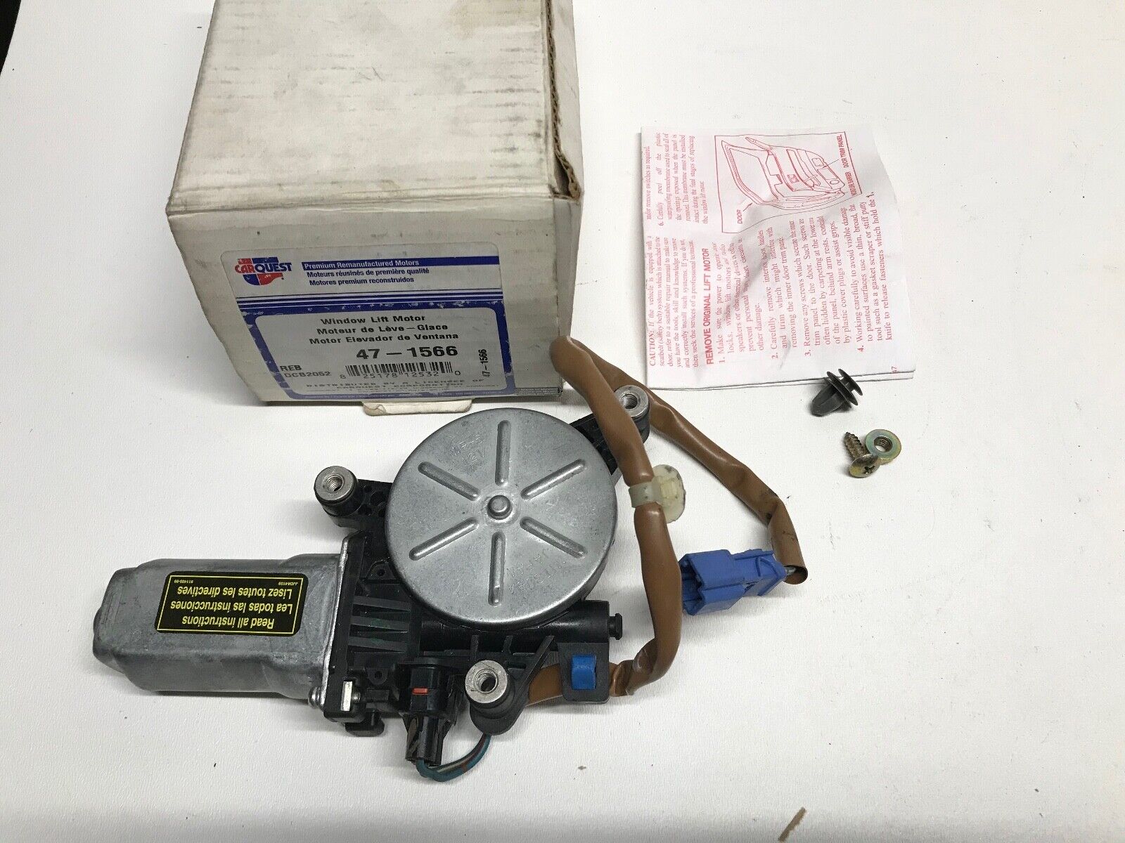 Power Window Motor-Window Lift Motor Front/Rear-Right CARQUEST 47-1566 Reman - HotCarParts