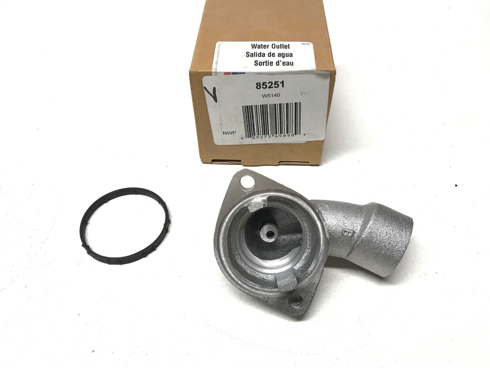 Engine Coolant Water Outlet 85251 Thermostat Housing for Cadillac, Saab, Saturn - HotCarParts