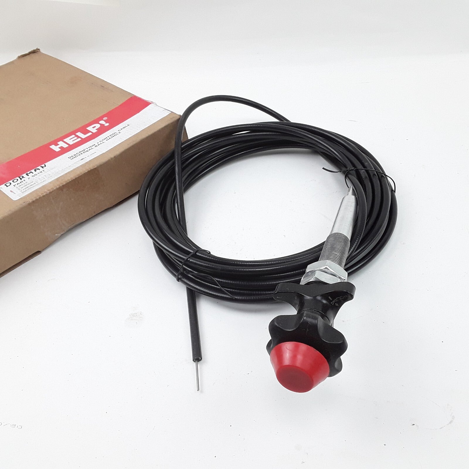 Dorman 55197 Multi-Purpose Control Cable With 2 In Black Knob 8 Feet Length