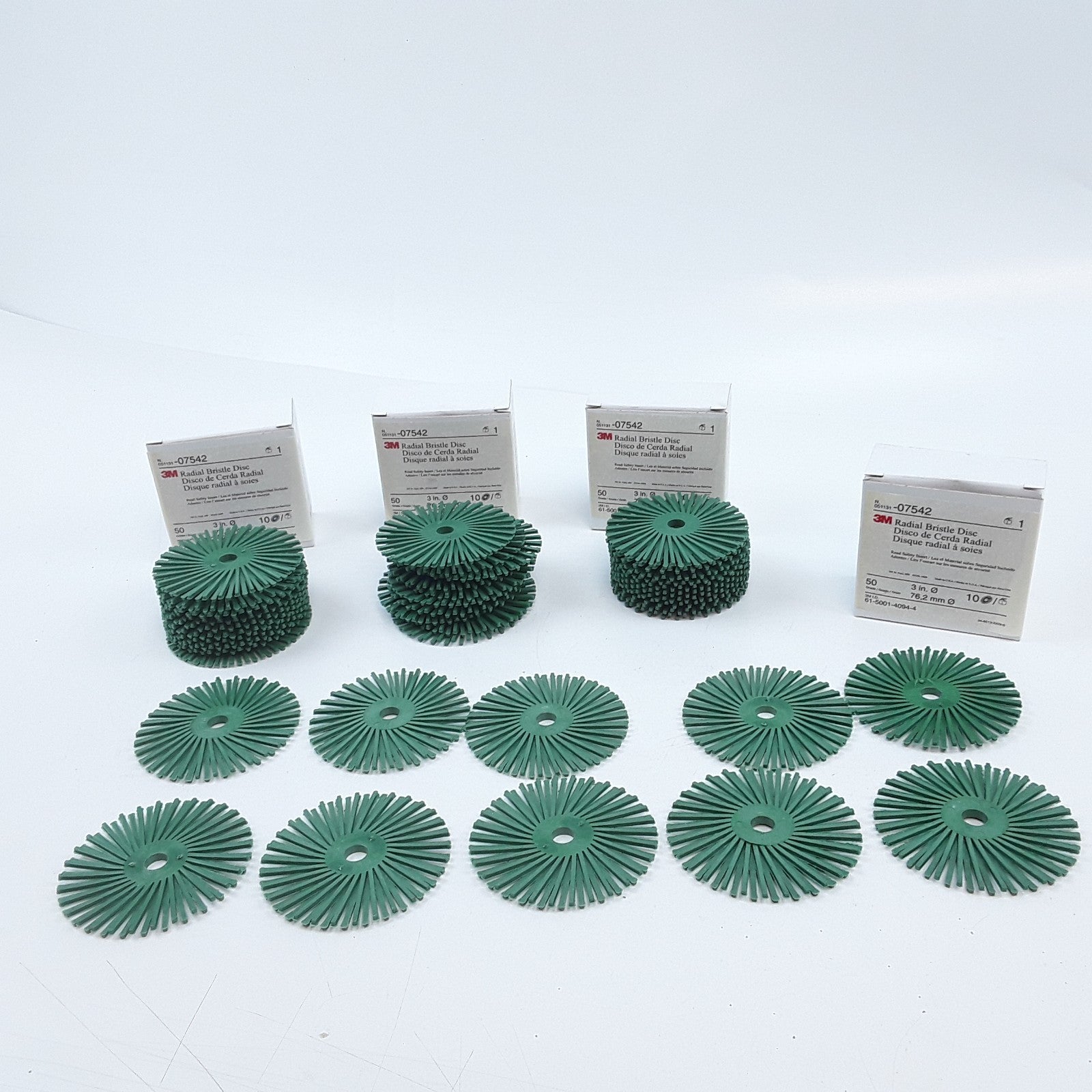 3M 07542 Discs Radial Bristle 50 Grade Size 3 in 76.2mm Set of 40 pcs