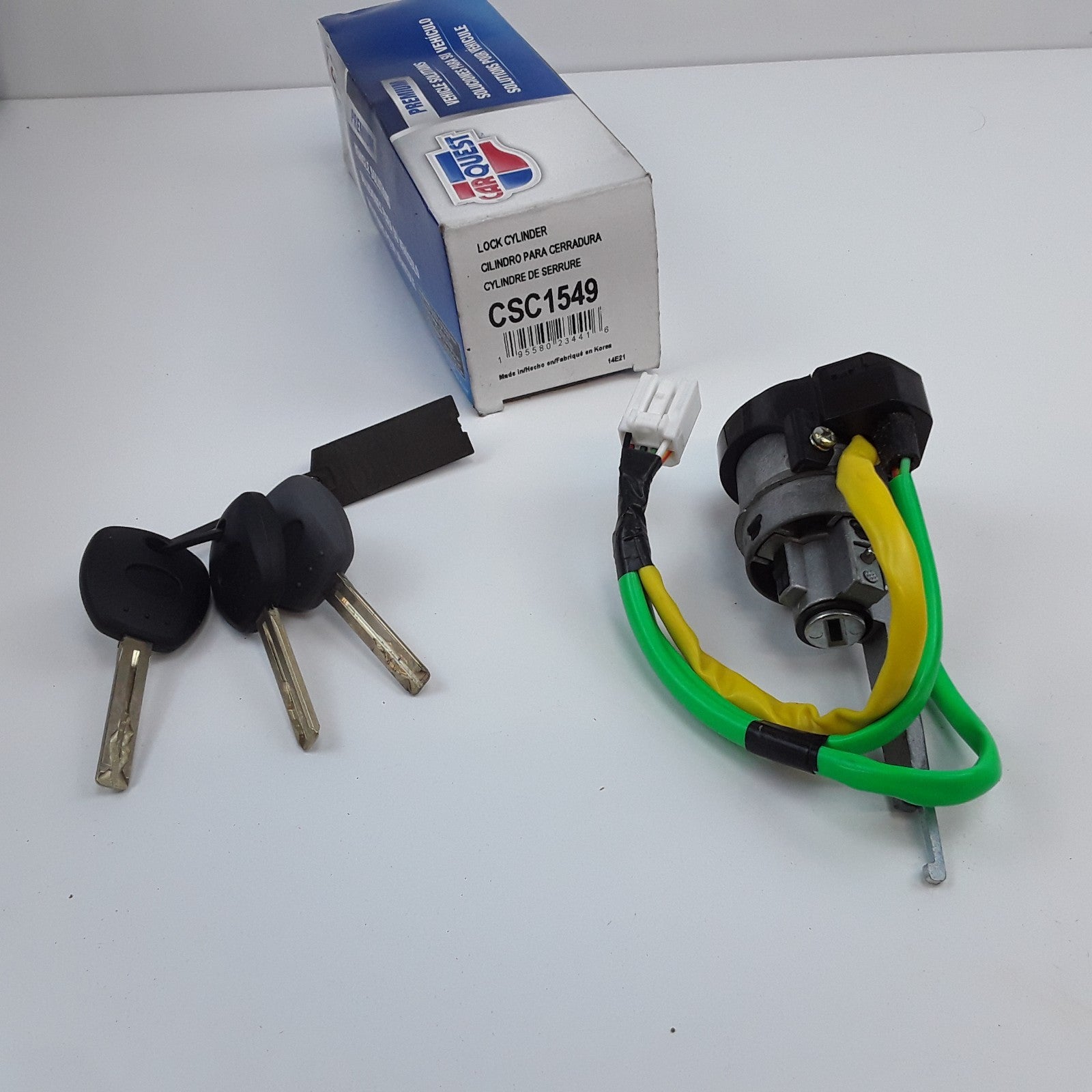 Ignition Lock Cylinder Assembly with 3 keys Fits Hyundai Azera (2006 2007 2008)