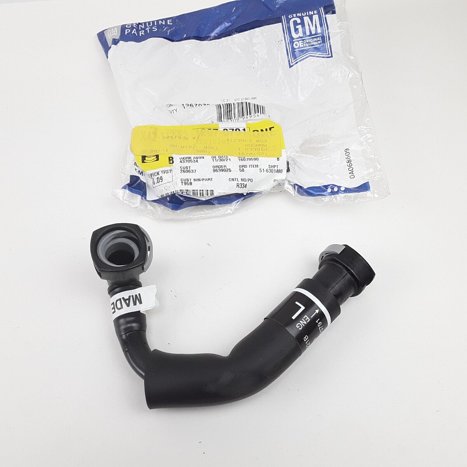 GM PCV Valve Hose 12670791 for Cadillac, Chevrolet, GMC Models 2014-2020