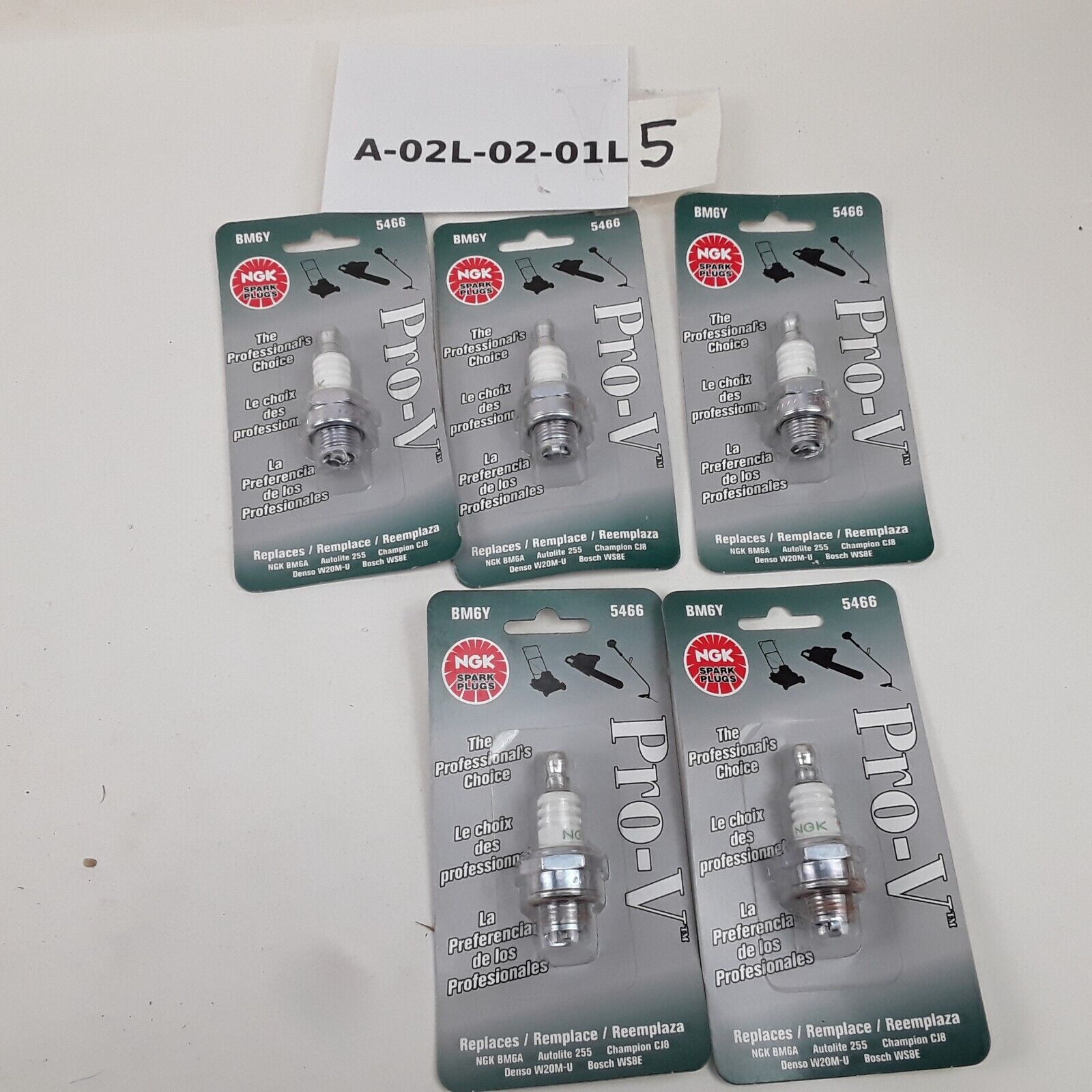 Set 5 NGK 5466 BM6Y Pro-V Spark Plug Blister Pack Replacement #H9B , CJ8 , 6015