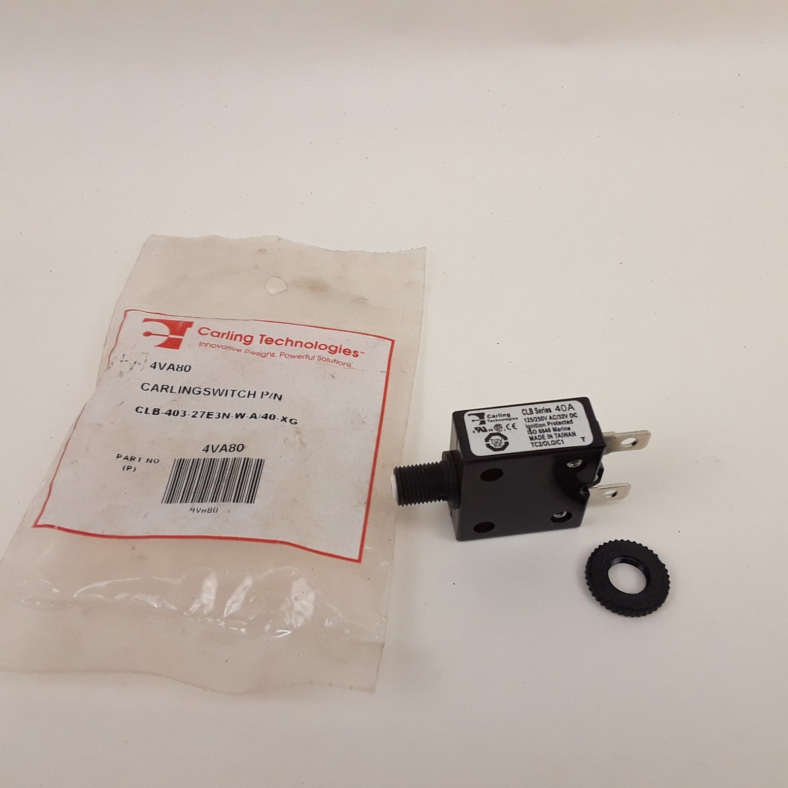 CLB Series Push to Reset Panel Mount AC/DC 40 amp Marine Circuit Breaker