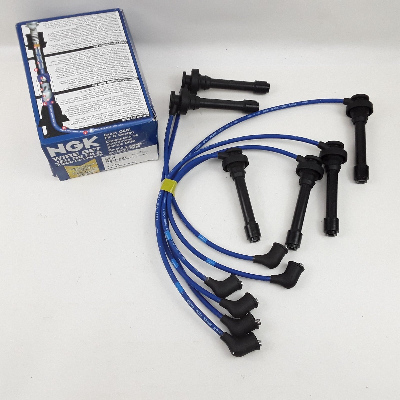 NGK 8711 Spark Plug Wire Set Fits Chrysler Dodge Mitsubishi 1995 1996 1997-2005