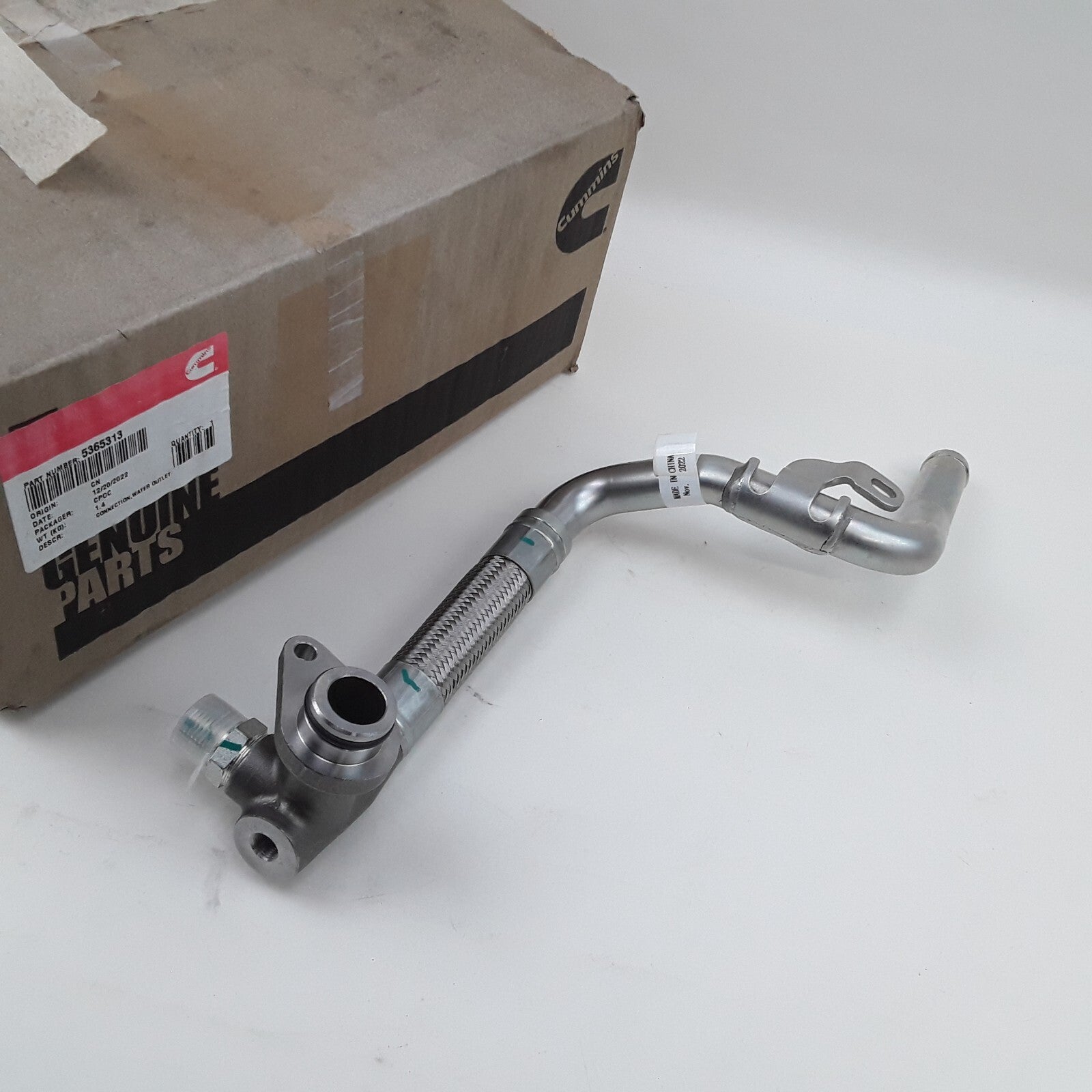 Cummins 5365313 Exhaust Cooler Water Outlet Connection Tube For ISB/QSB Engines