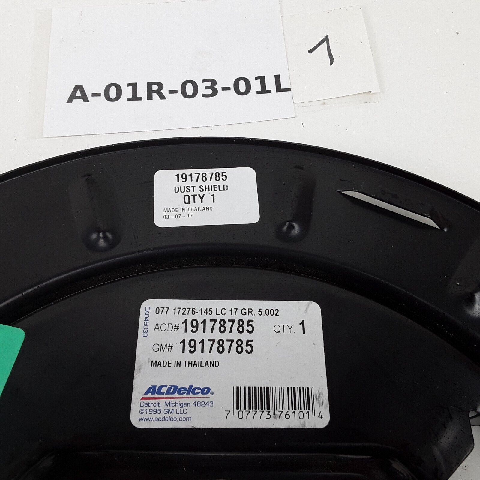 ACDelco 19178785 Rear Brake Dust Shield for Chevrolet, GMC, Cadillac 2000-2014