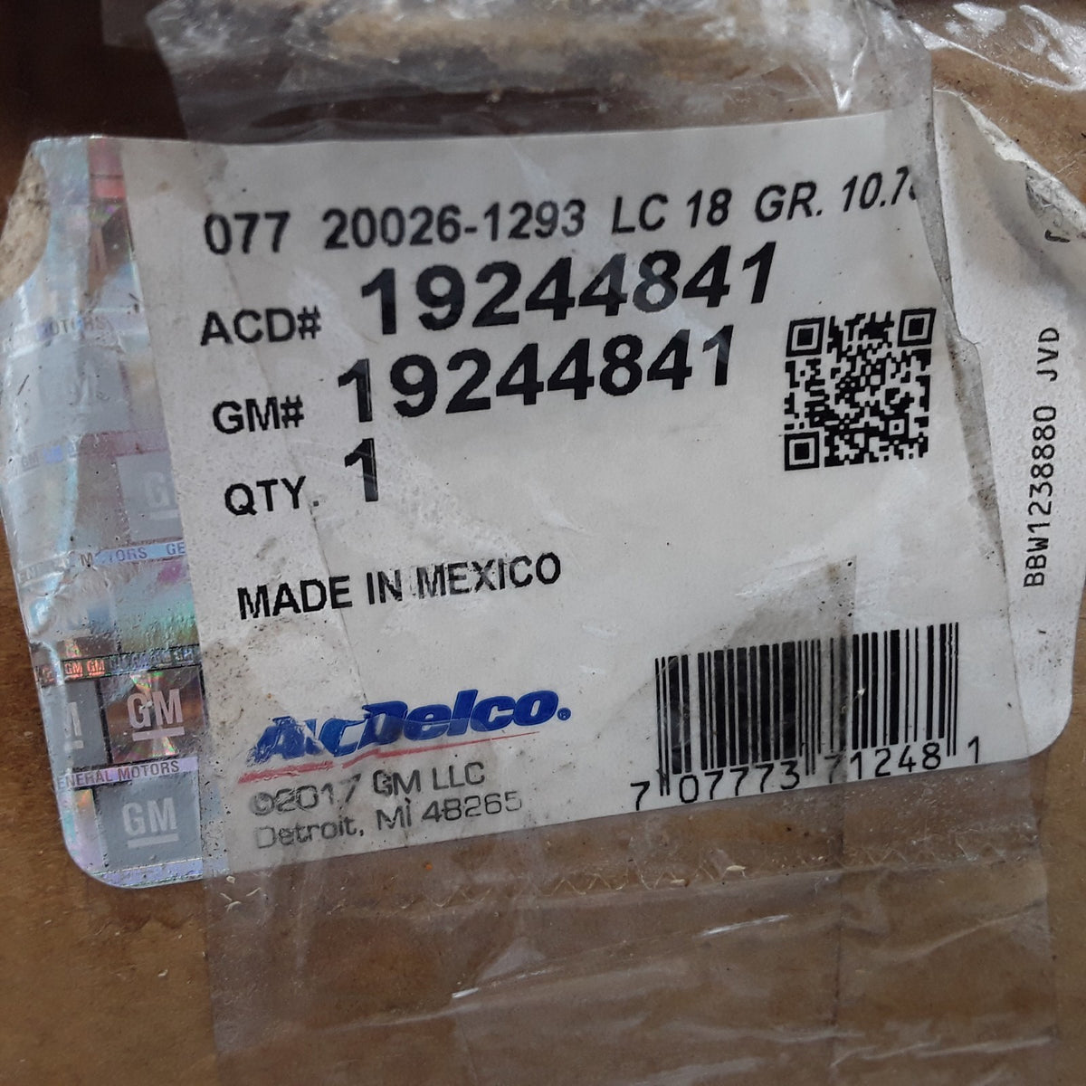 ACDelco 19244841 Front Power Window Regulator Fits Cadillac DeVille (2002-2005)