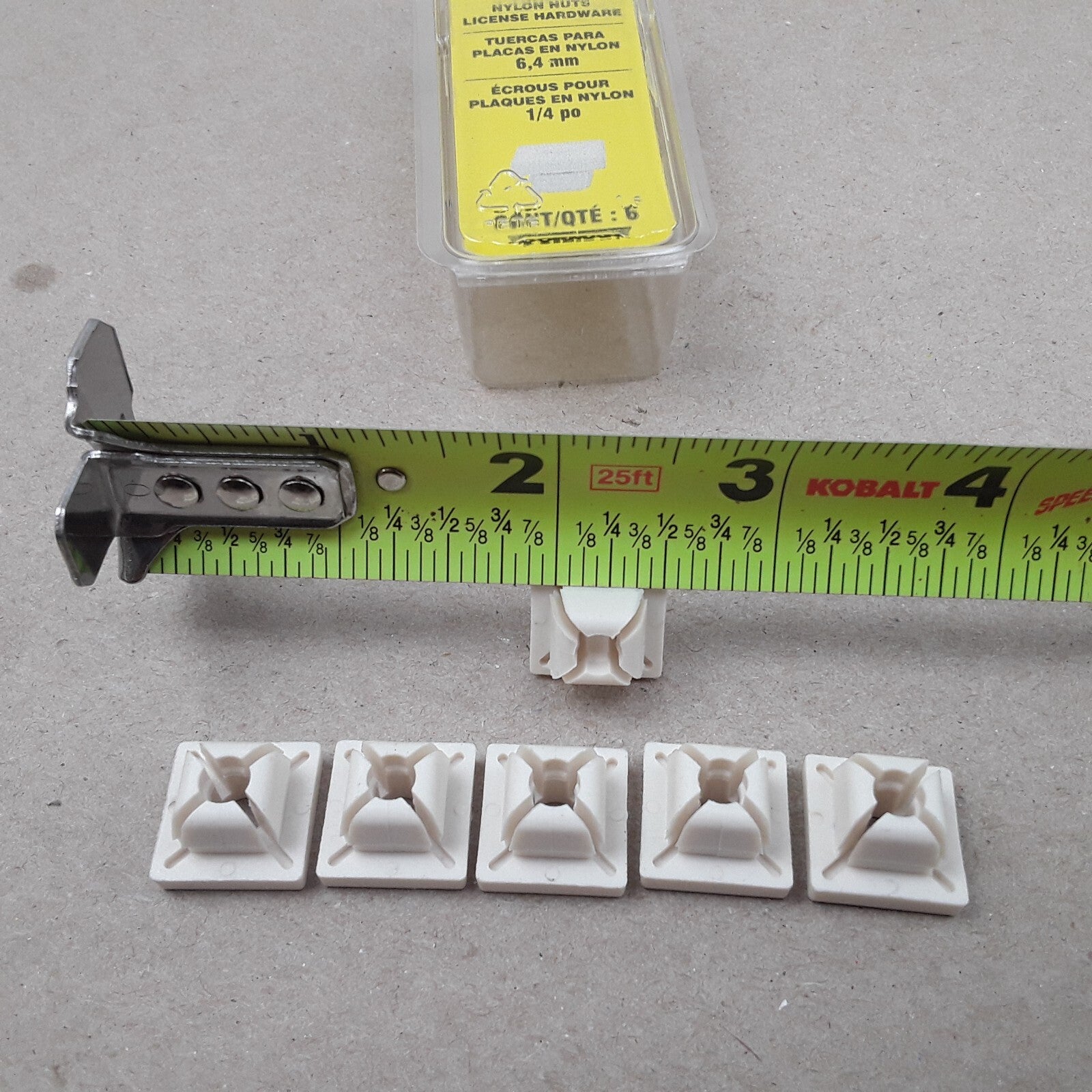 Dorman 785-106 License Plate Fasteners-Nylon Nut Insert- M6 No 14 1/4 Set of 6